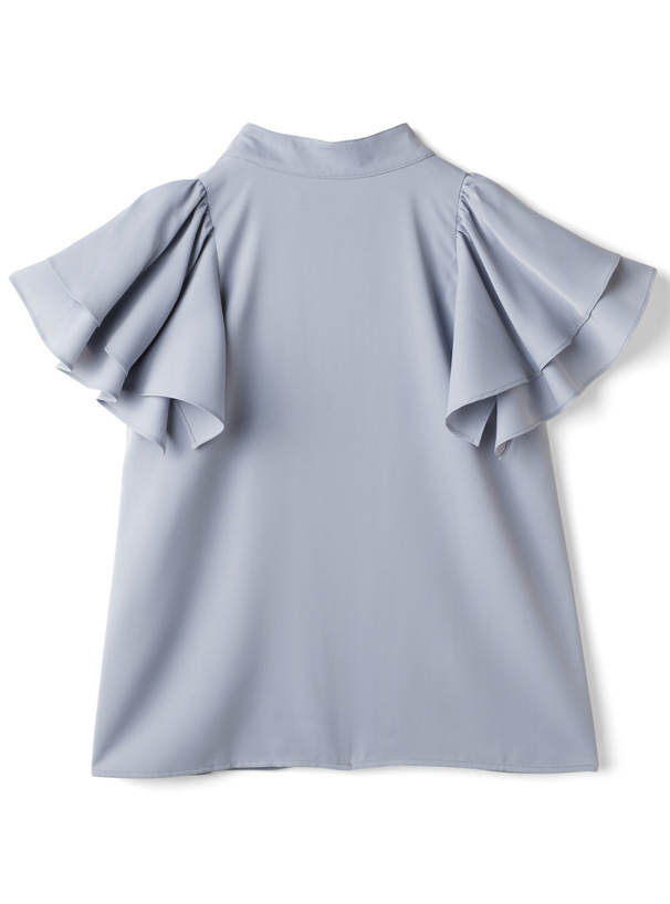 珍珠扣花瓣袖上衣 [al151]