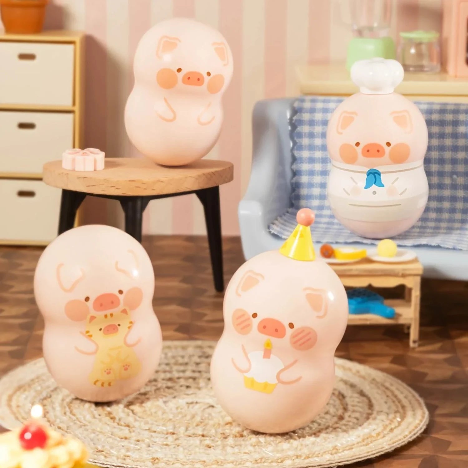 [LuLu The Piggy] 罐頭豬 LuLu 桌面不倒翁盲盒 (中文/英文) | 件