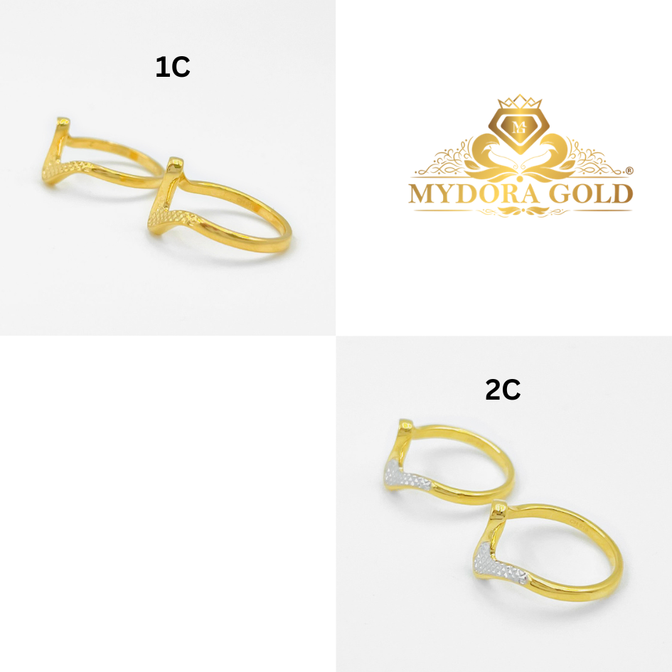 MYDORA Cincin Ombak Rindu Pahat (5G) l EMAS 916/22K