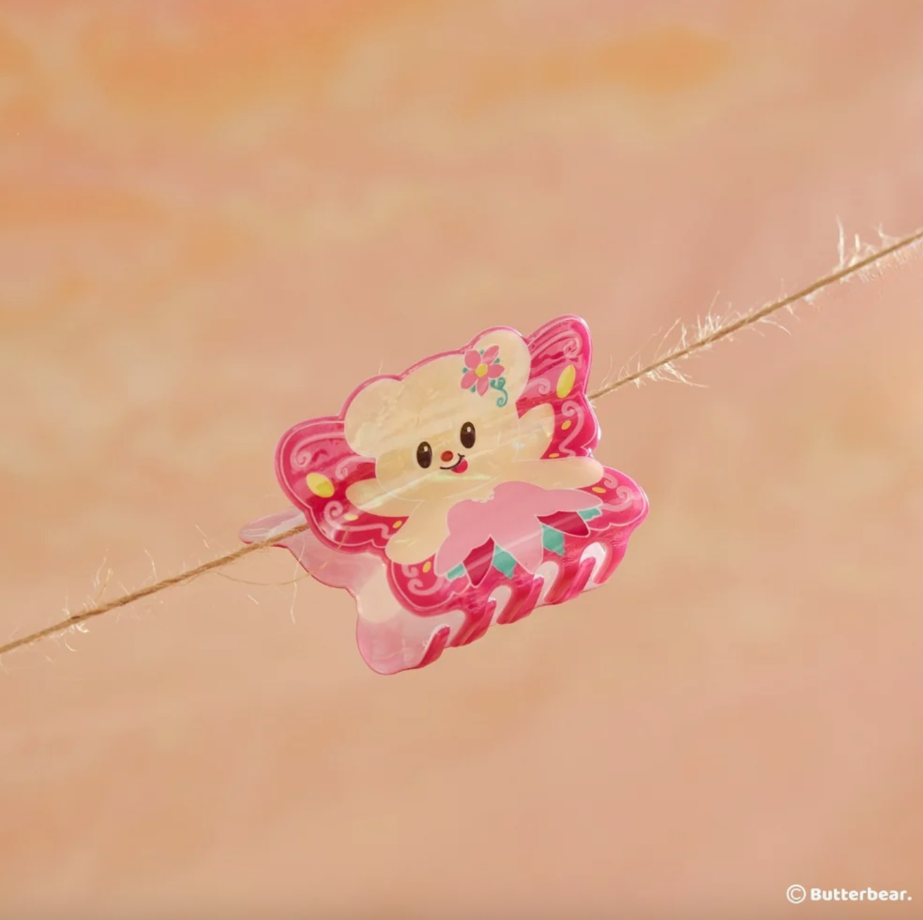 【預訂】泰國 Butter Bear 黃油小熊周邊 Hair Claw Clip ButterflyFairy