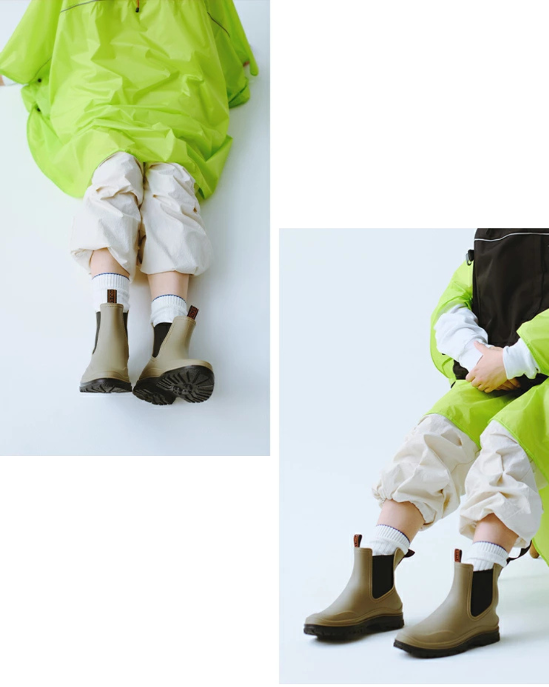 日本代購【 2026新商品 日本直送 KiU 撞色 短身 防雨 短靴 男女啱着 | Two‑Tone Short Rain Boots unisex 】﻿