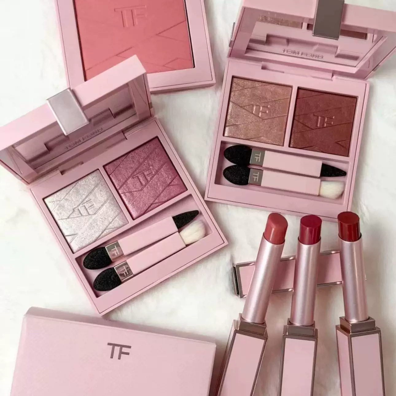 2026七夕限定！ TOM FORD 湯姆福特 TF 雙色眼影 唇膏 151 12 胭脂 02 氣墊