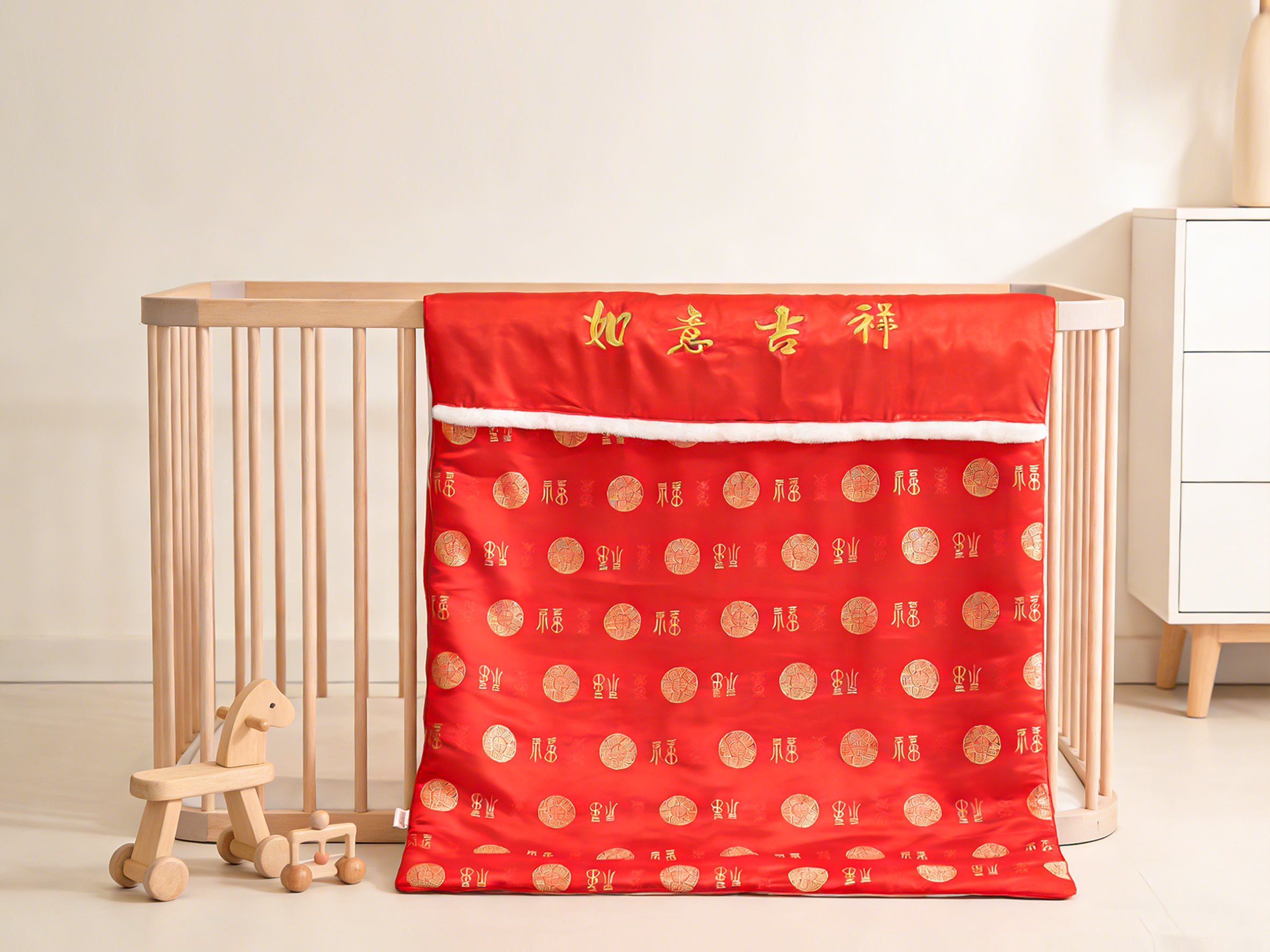 經典龍鳳被 Cotton Baby Blanket (Dragon & Phoenix Design)