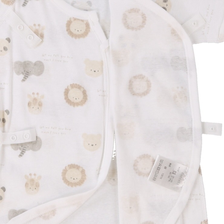 🇯🇵限量預訂 日本直送🇯🇵Cottoli日本製動物玩具印花新生兒純棉打底五件套