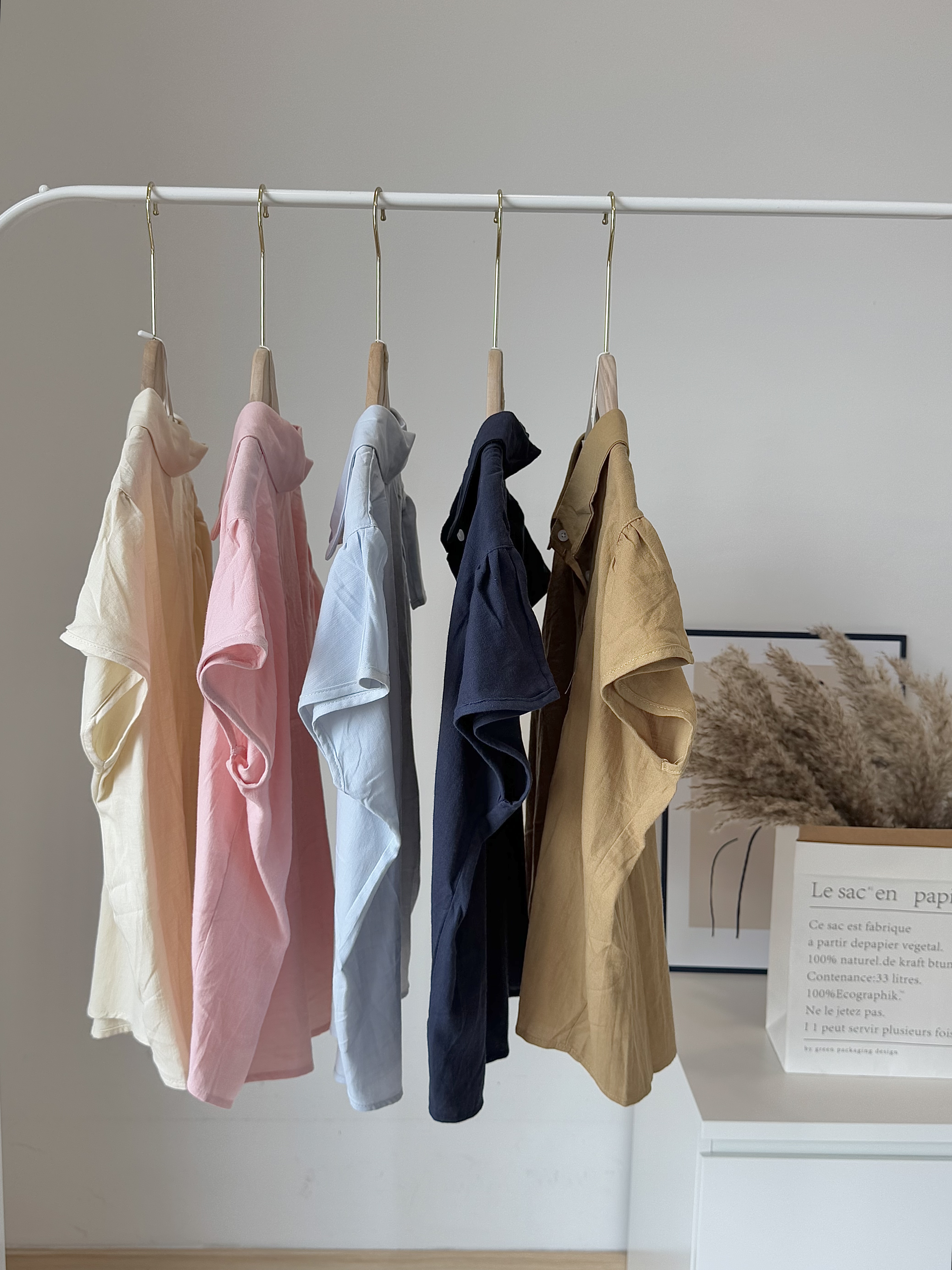 Kaia Ribbon Embroidery Cotton Linen Blouse 蝴蝶结🎀刺绣棉麻衬衫 （ 5 Colours )