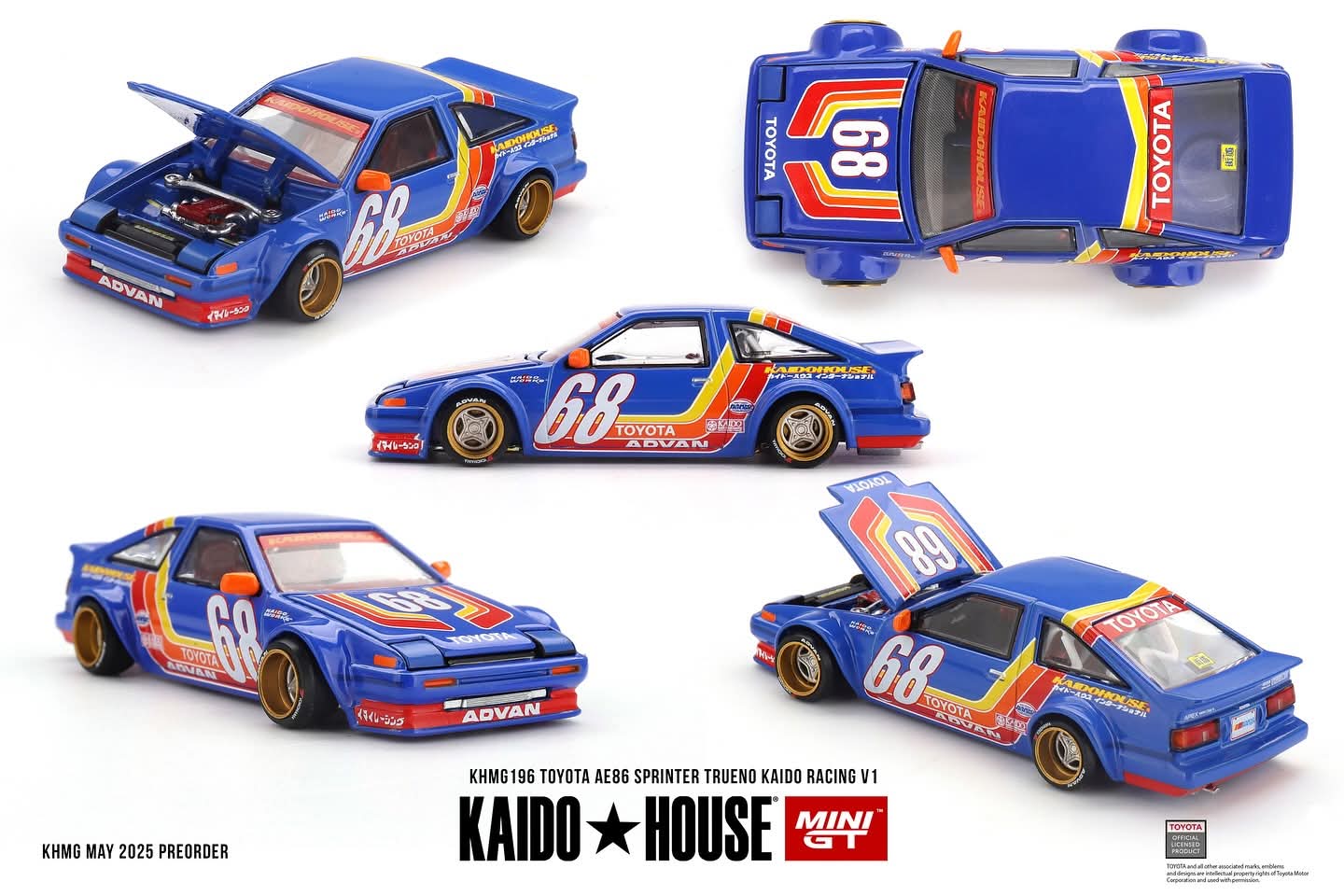 Kaido House 1/64 Toyota AE86 Sprinter Trueno Kaido Racing V1 - KHMG196