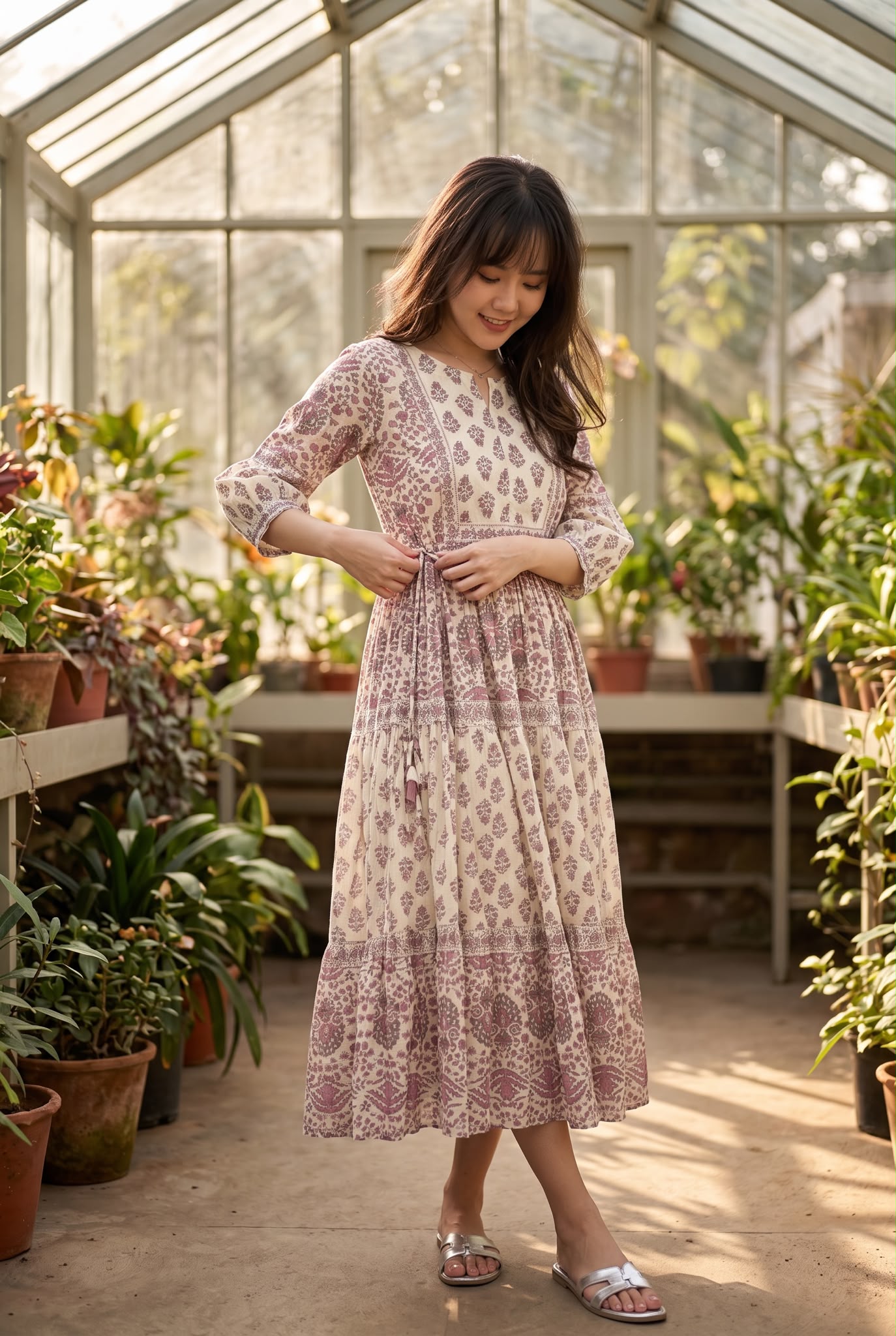 3310 Lavender Beige Floral 4-Rope OP 48"