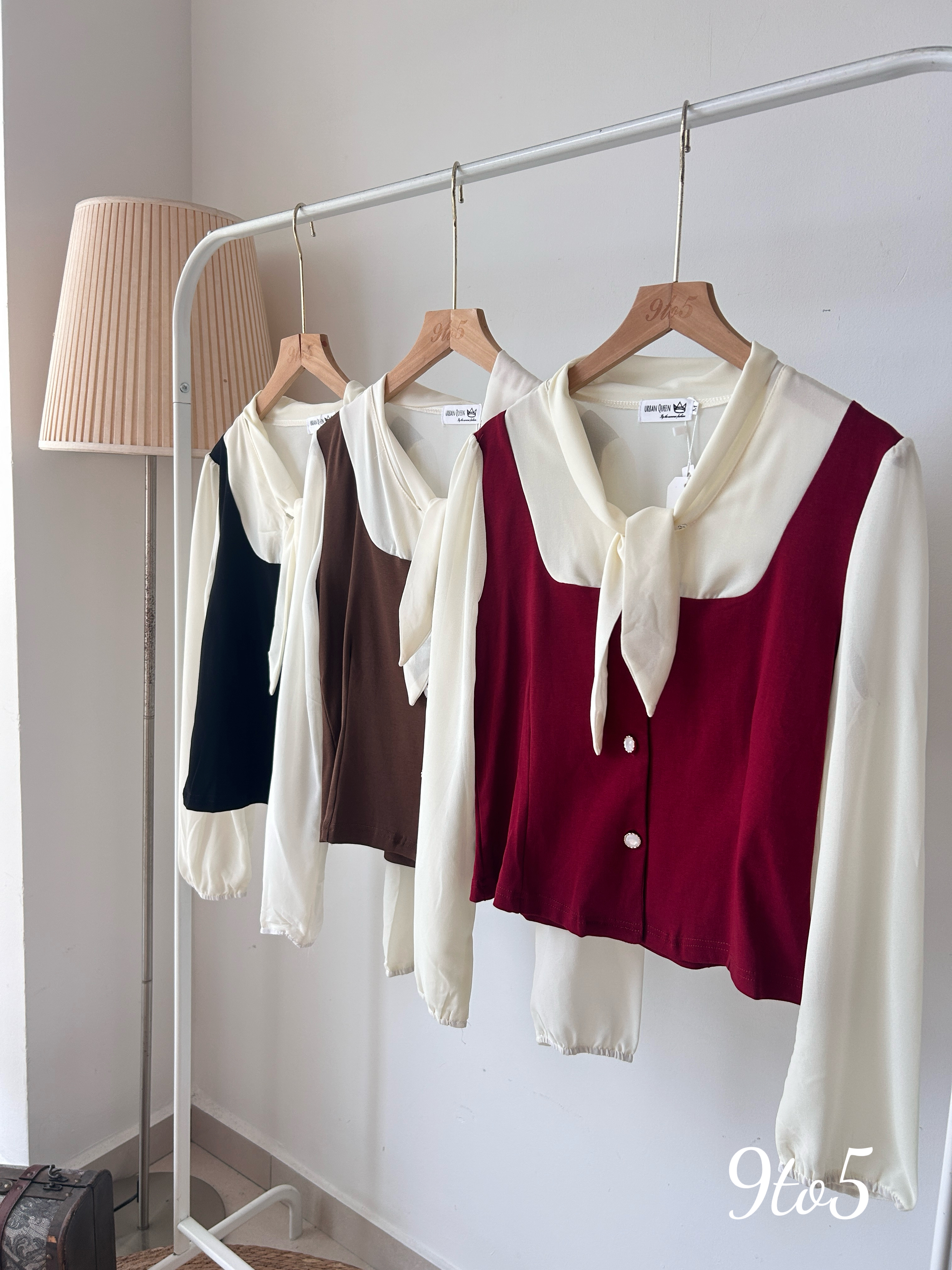 T3930 Fake Two-Piece Blouse - 3 Colors