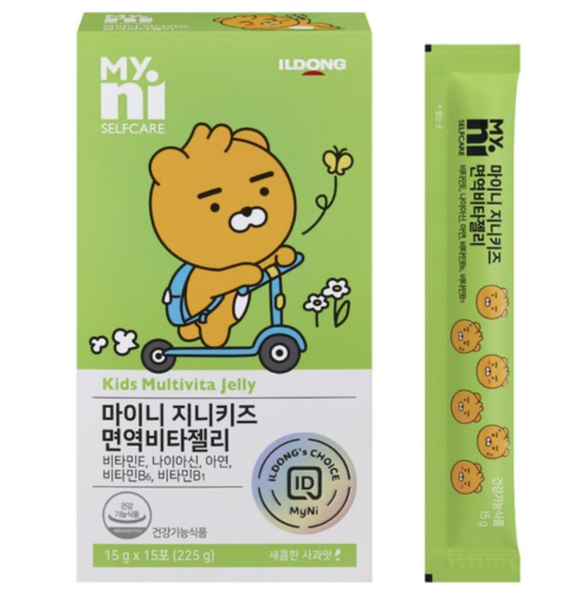 韓國 日東 ILDONG MYNI x Kakao Friends 兒童維他命 蘋果味果凍條 15條 / 盒｜Kids Multivita Jelly