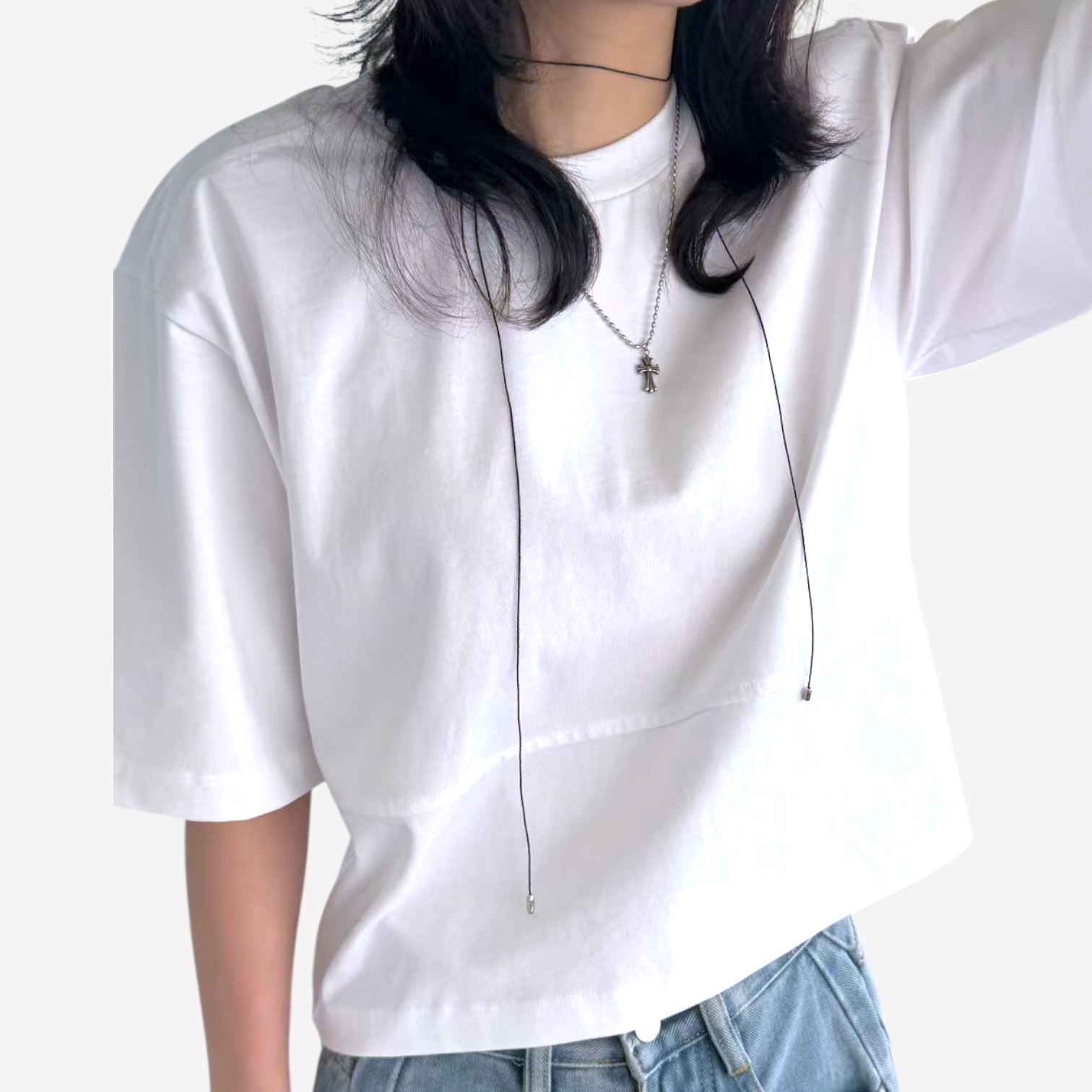 221027 淨色收腰短Tee