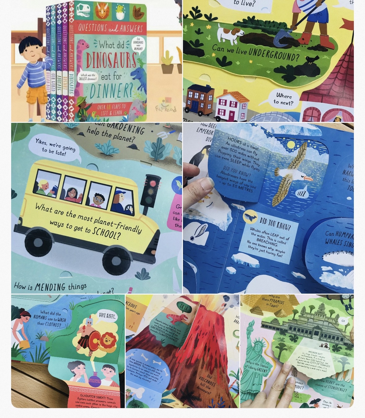 這是一系列 《QUESTIONS and ANSWERS》 翻翻書 usborne出版社