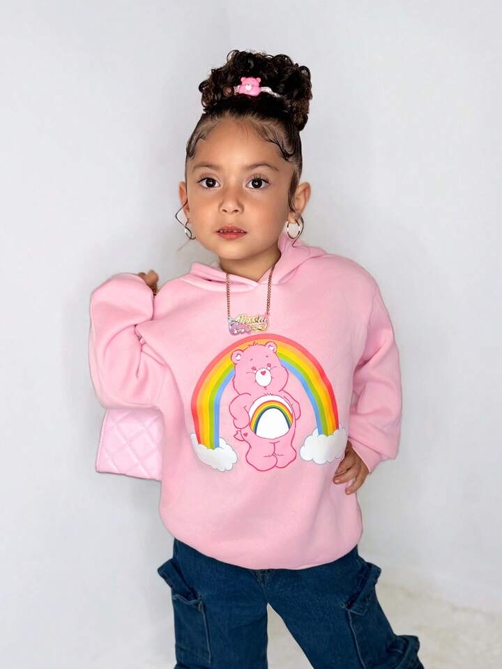 🌈可愛熊彩虹連帽衫（💗🩵兩件）🐻