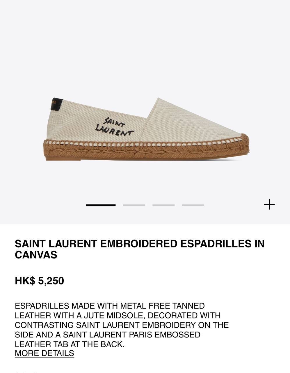 斷碼優惠✨訂貨🍒Saint Laurent 刺繡logo 漁夫鞋 Size 35 35.5 36 37