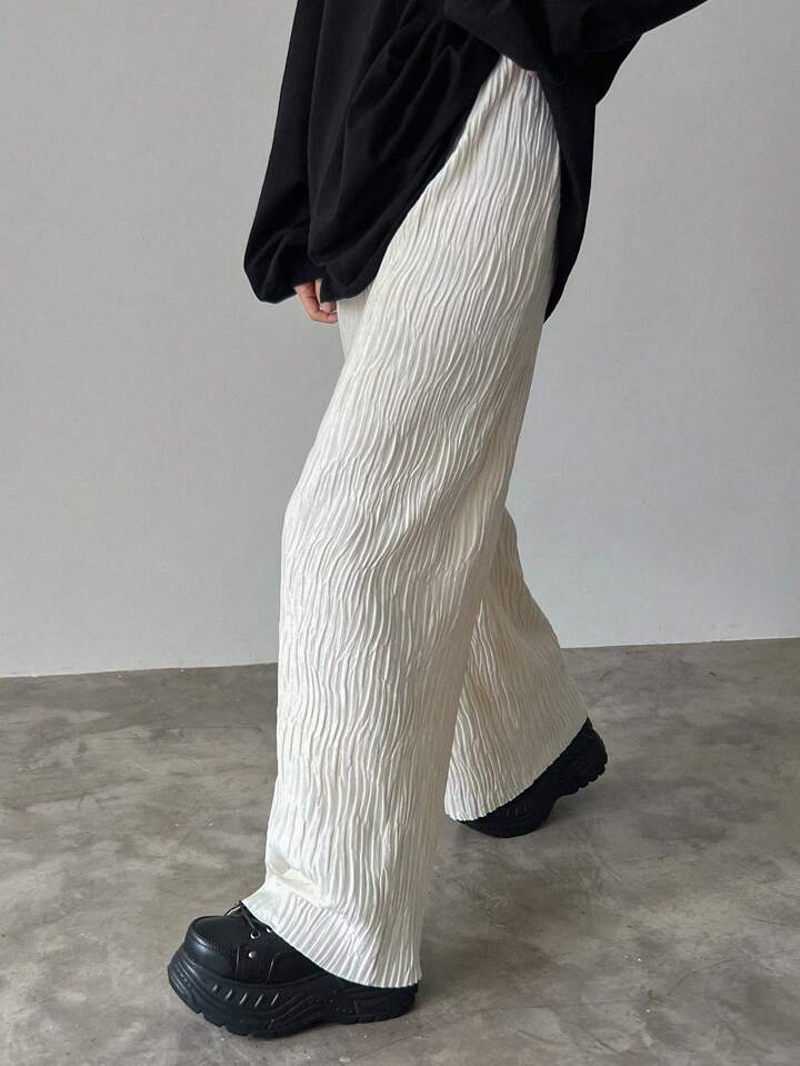 褶皺寬鬆長褲