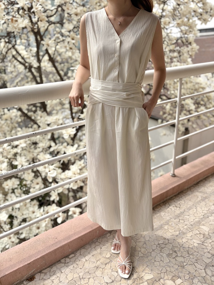 Arya Two-Way Textured Dress (Ivory)