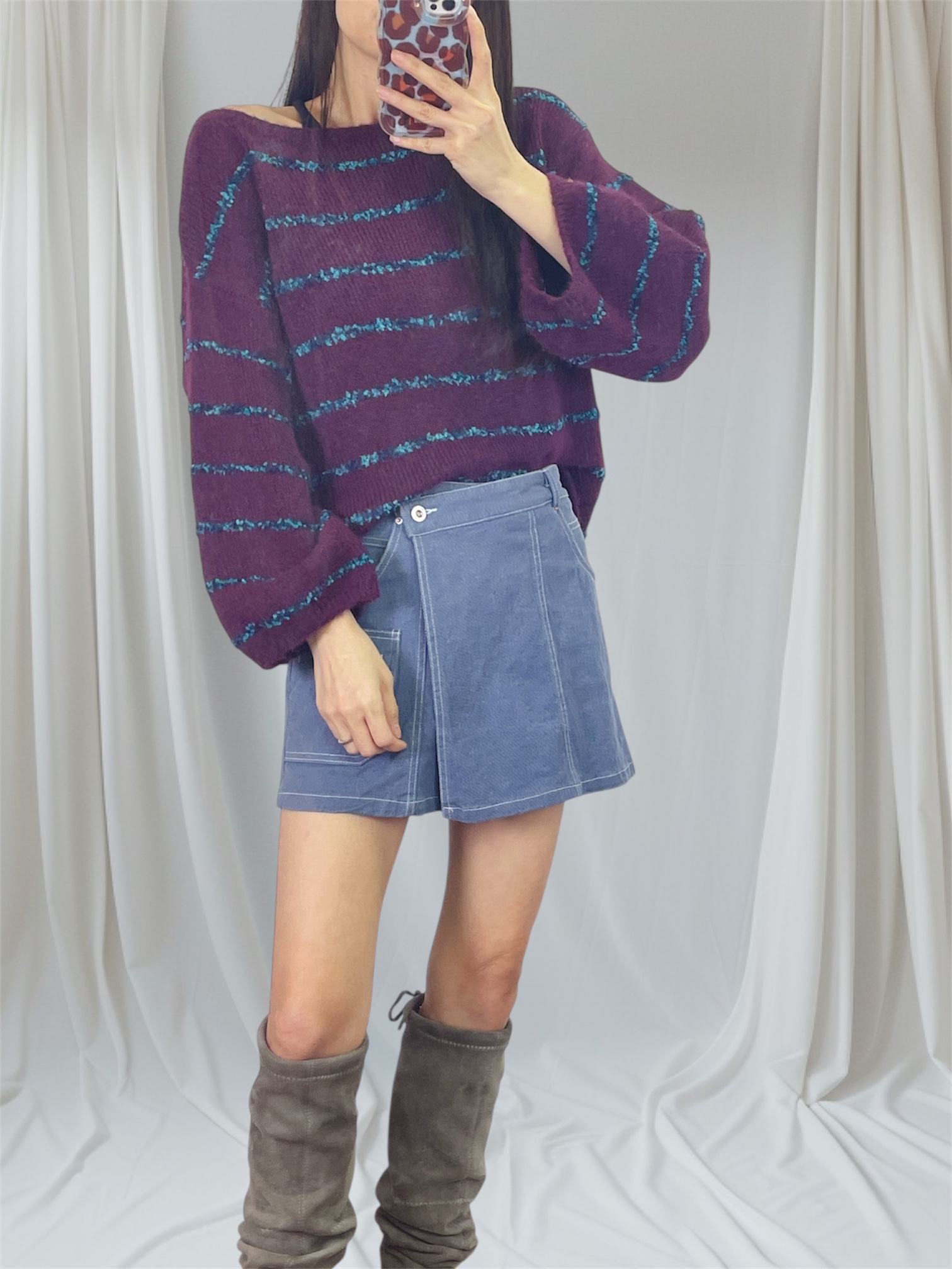 K5533 間線鬆身針織top