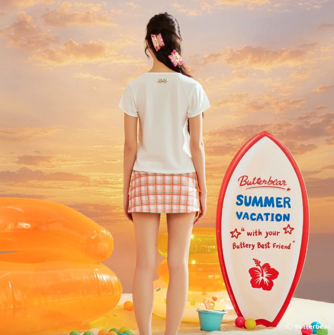 【預訂】泰國 Butter Bear 黃油小熊周邊 Sunny Days Baby Tee