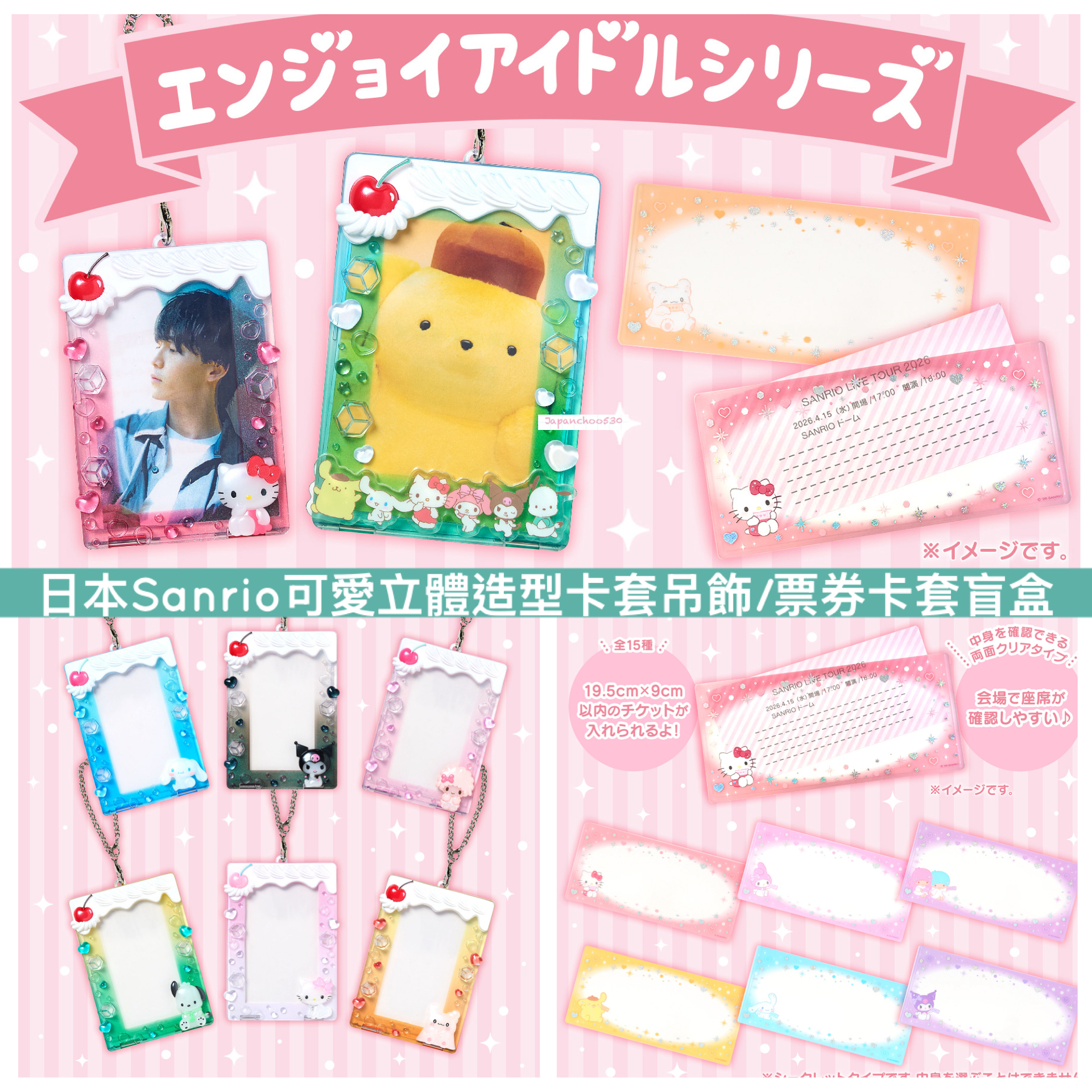 日本預訂📍日本Sanrio可愛立體造型卡套吊飾/票券卡套盲盒 11/3日本開售