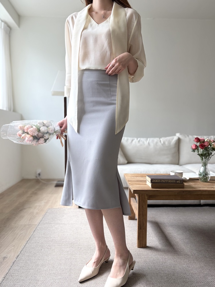 Pastel Mermaid Skirt (Misty Blue)