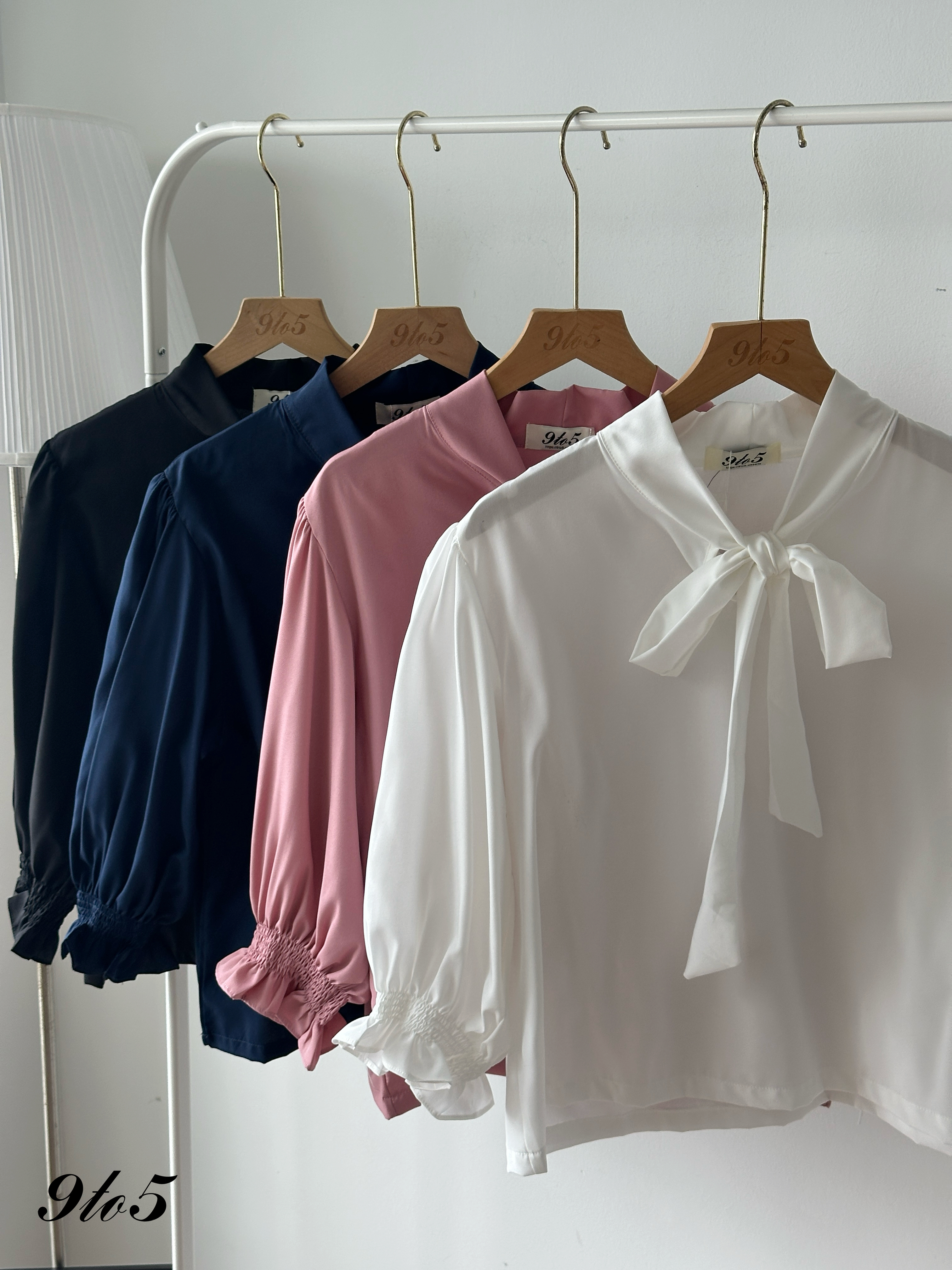 T4294 Bow-tie Half Sleeve Shirt - 4 Colors 