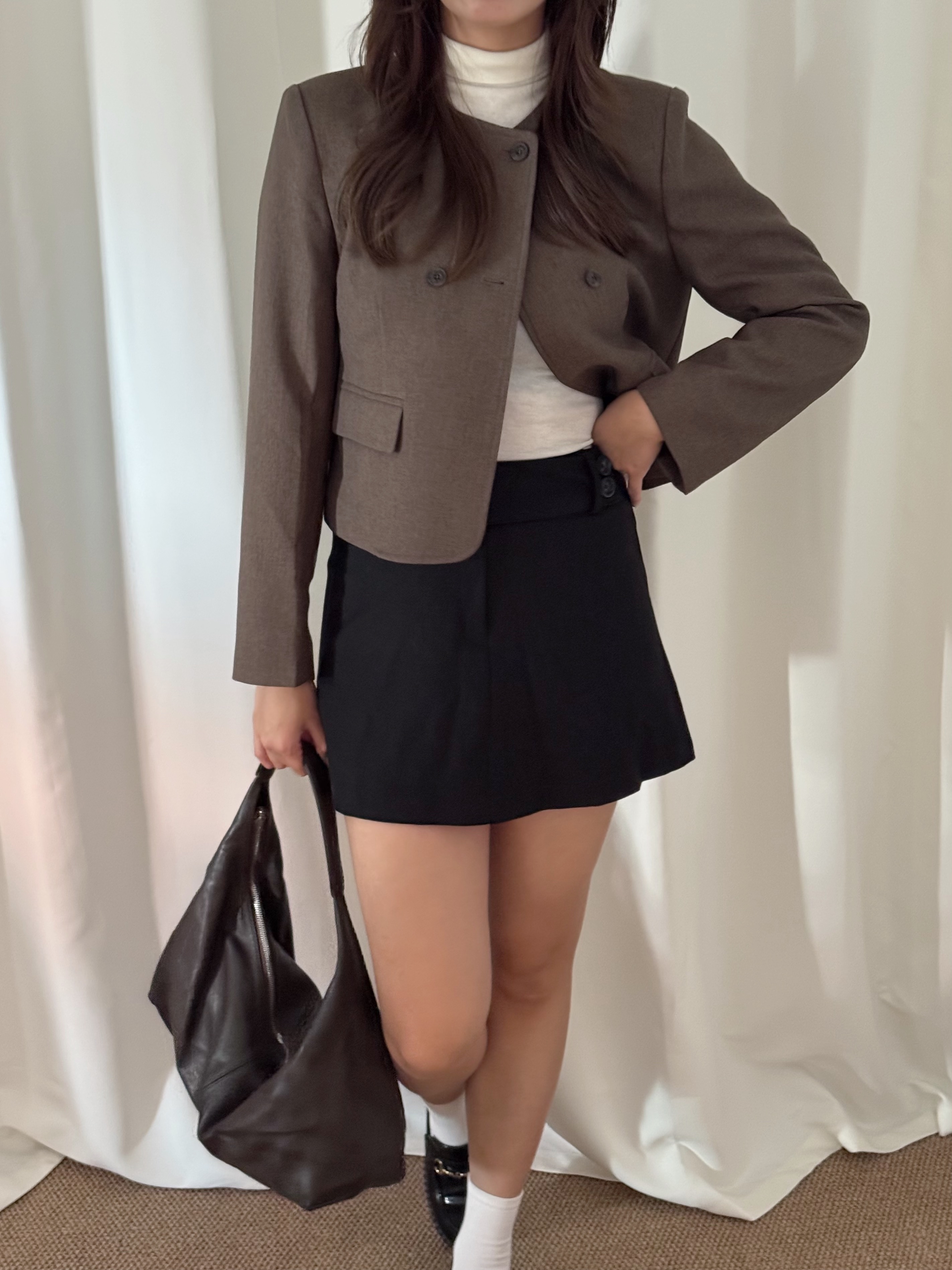 極簡氣質西裝短外套(兩色入)