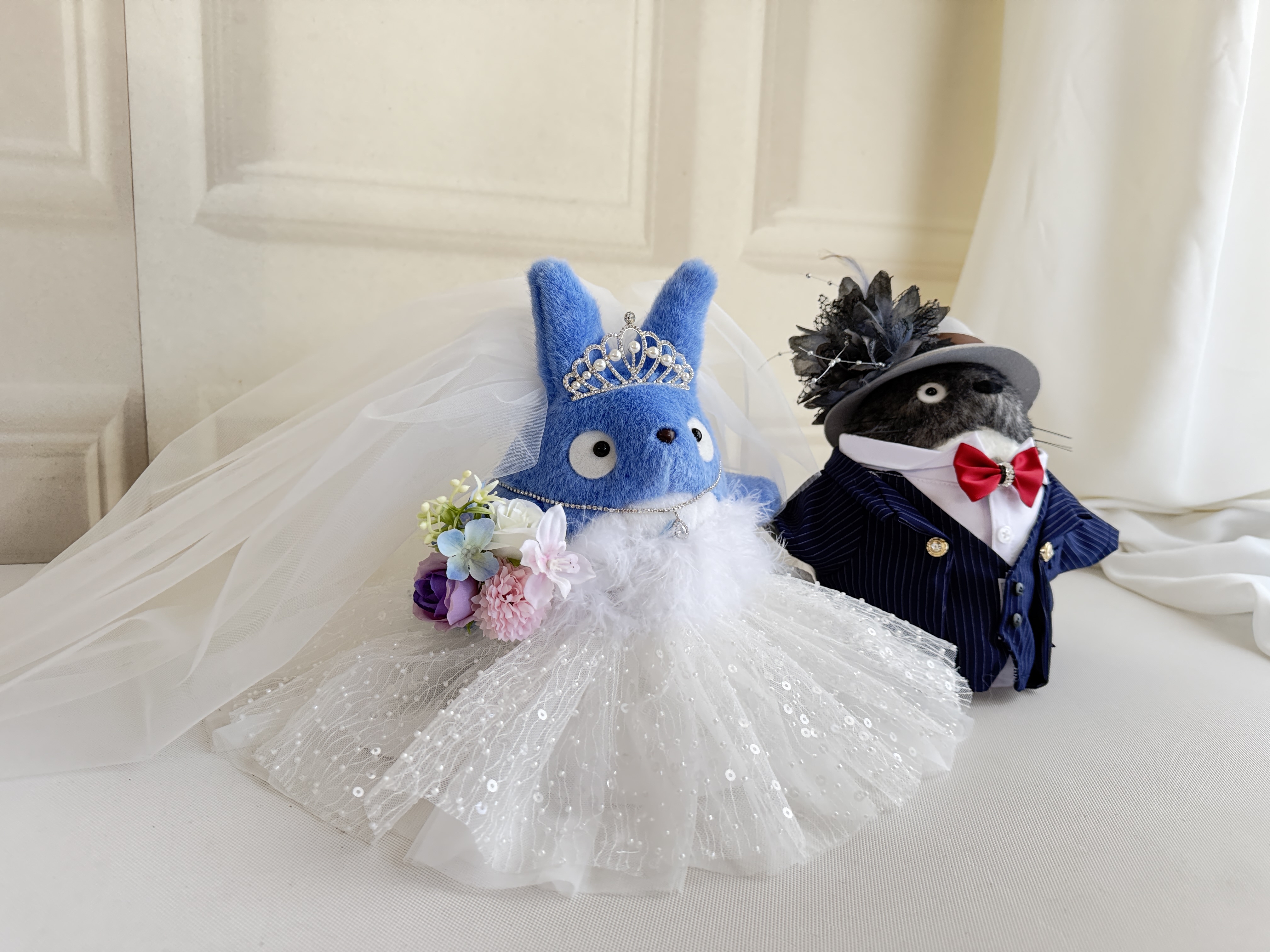 (非現貨)$1380✨Toto & Blue Bride｜龍貓婚禮公仔💍