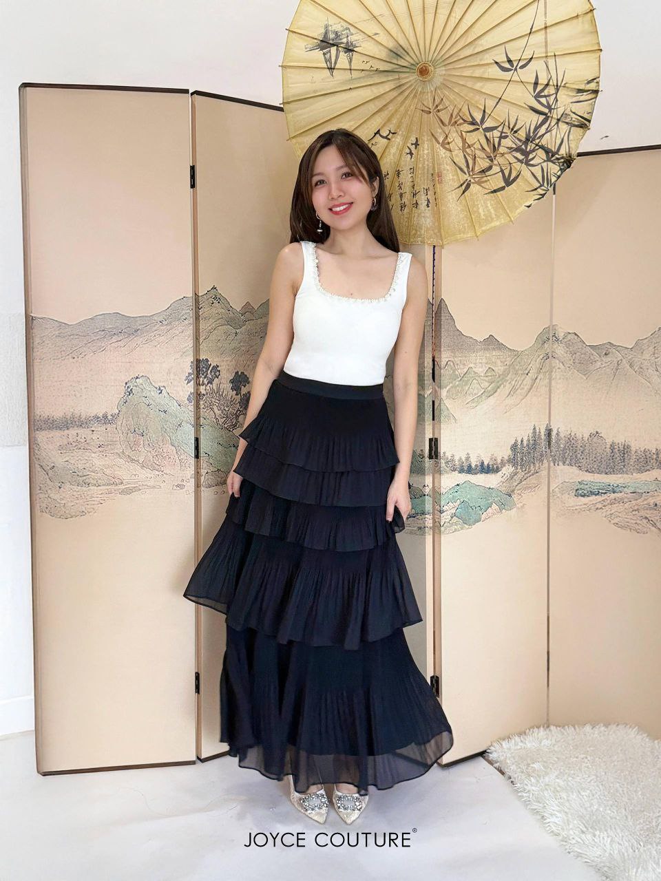 吊带胸垫背心 T0134