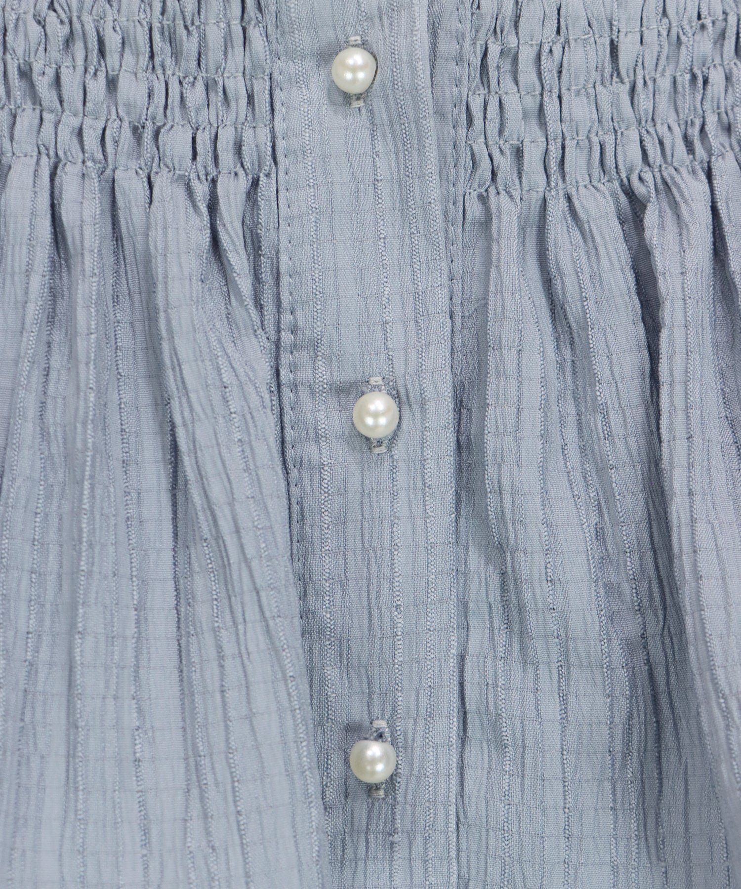 <JP> 後蝴蝶結🎀 小方領 Pearl Ruffles Blouse* 3色入 <預購>