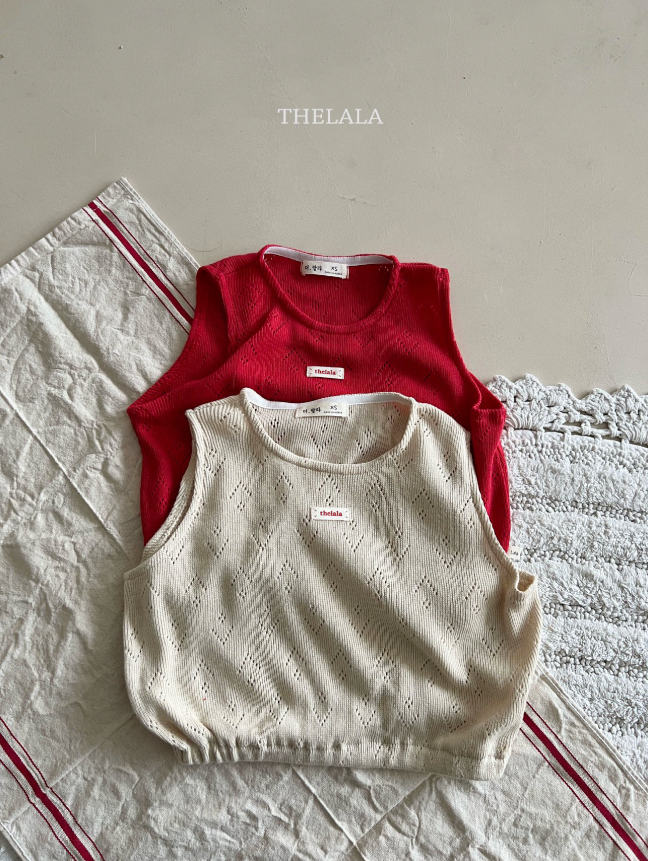 🌸預訂 韓國直送🌸🇰🇷THELALA兩色標籤通花背心胸衣