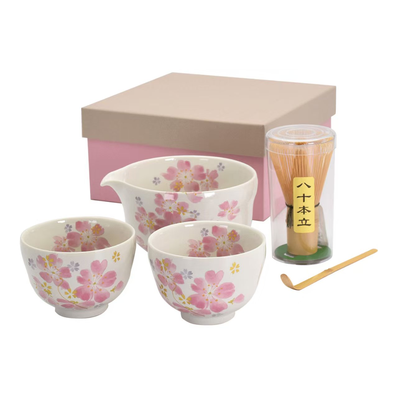 日本直送 美濃燒片口抹茶碗 5件套裝｜初學者首選