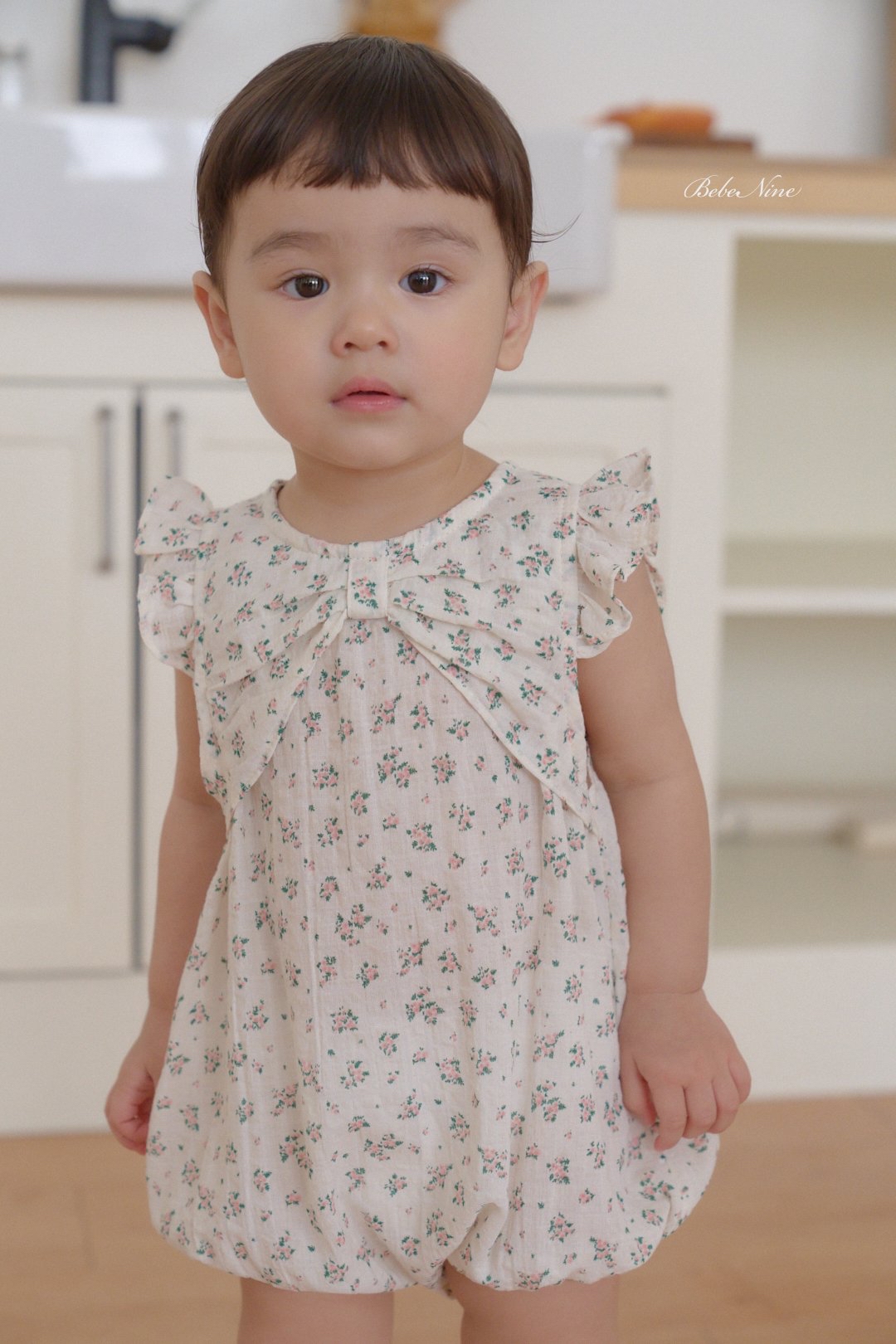 ☀️預訂 韓國直送☀️🇰🇷Bebenine兩色花卉蝴蝶結荷葉邊背心包屁衣