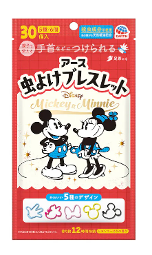 EARTH CHEMICAL 驅蚊手環30個(MICKEY)