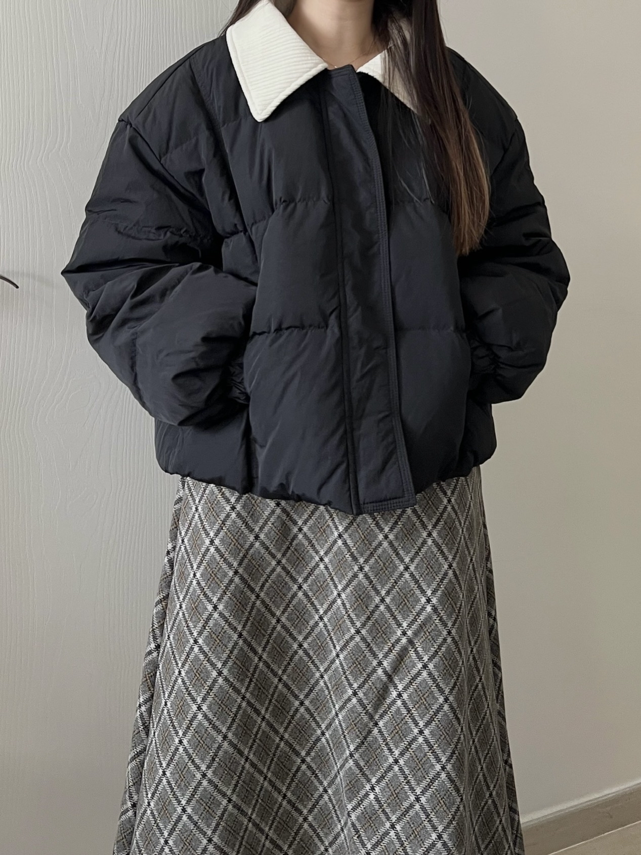 QQ雲朵燈芯絨反領外套 現貨