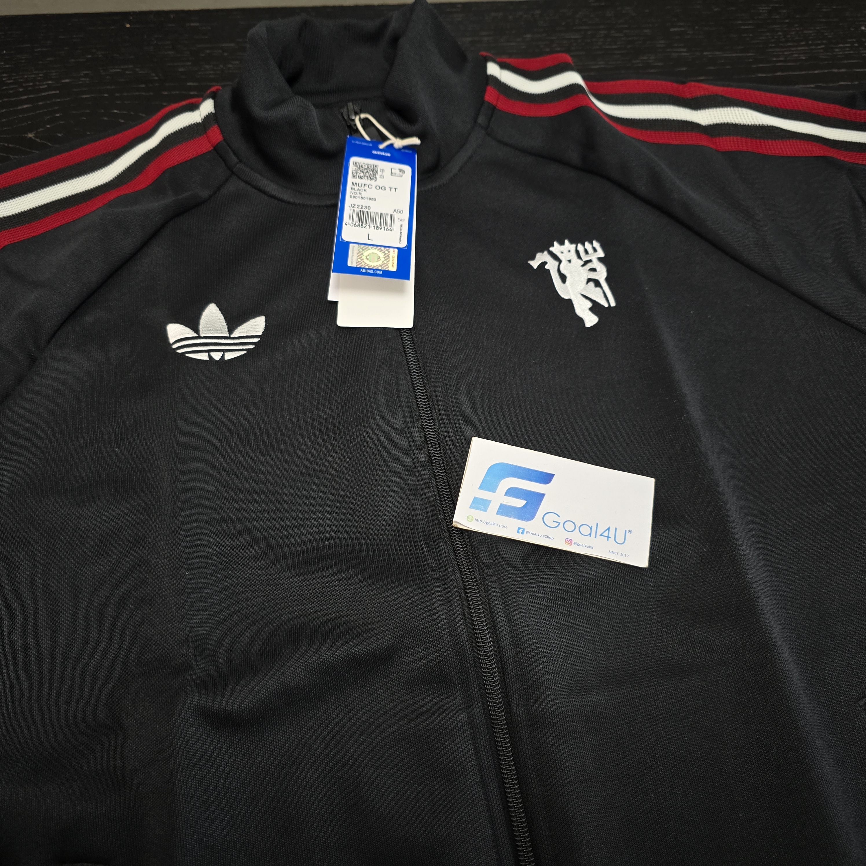 Adidas Manchester United 曼聯休閑文化拉鏈外套 JZ2230