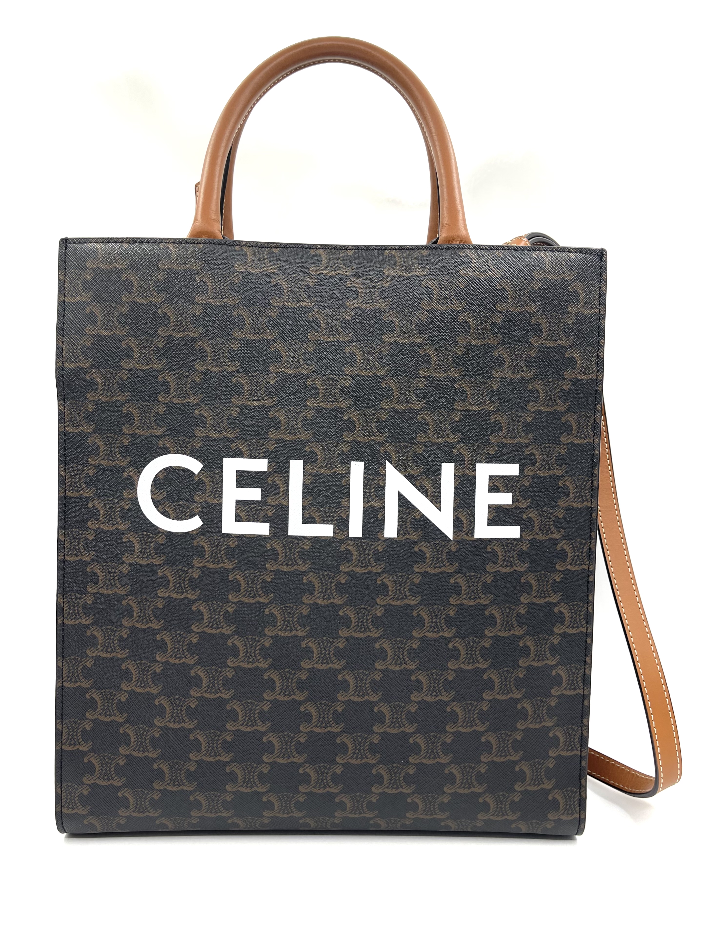 Pre-owned Celine Vertical Cabas Tote Triomphe