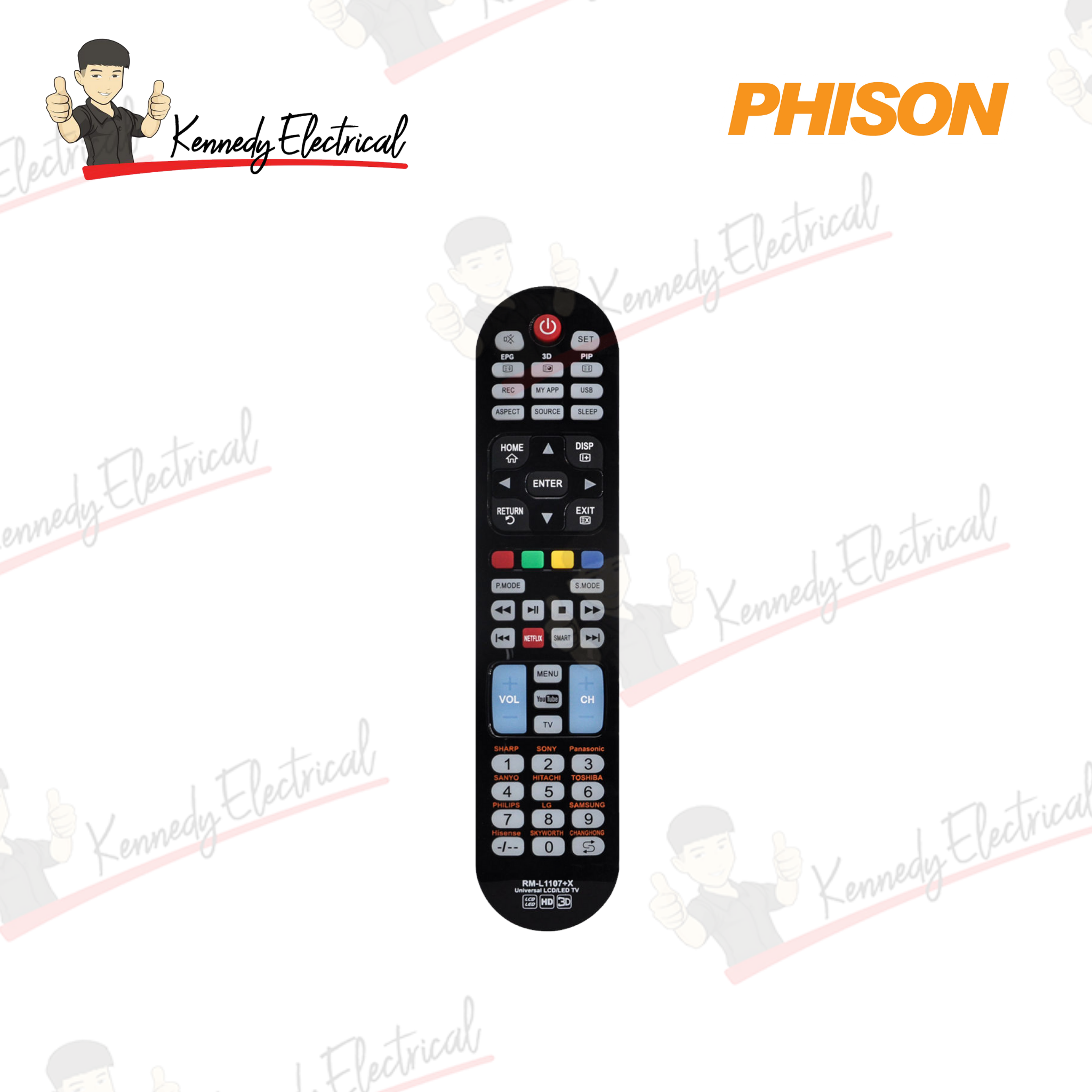 Phison Universal TV Remote Control PR-208-1