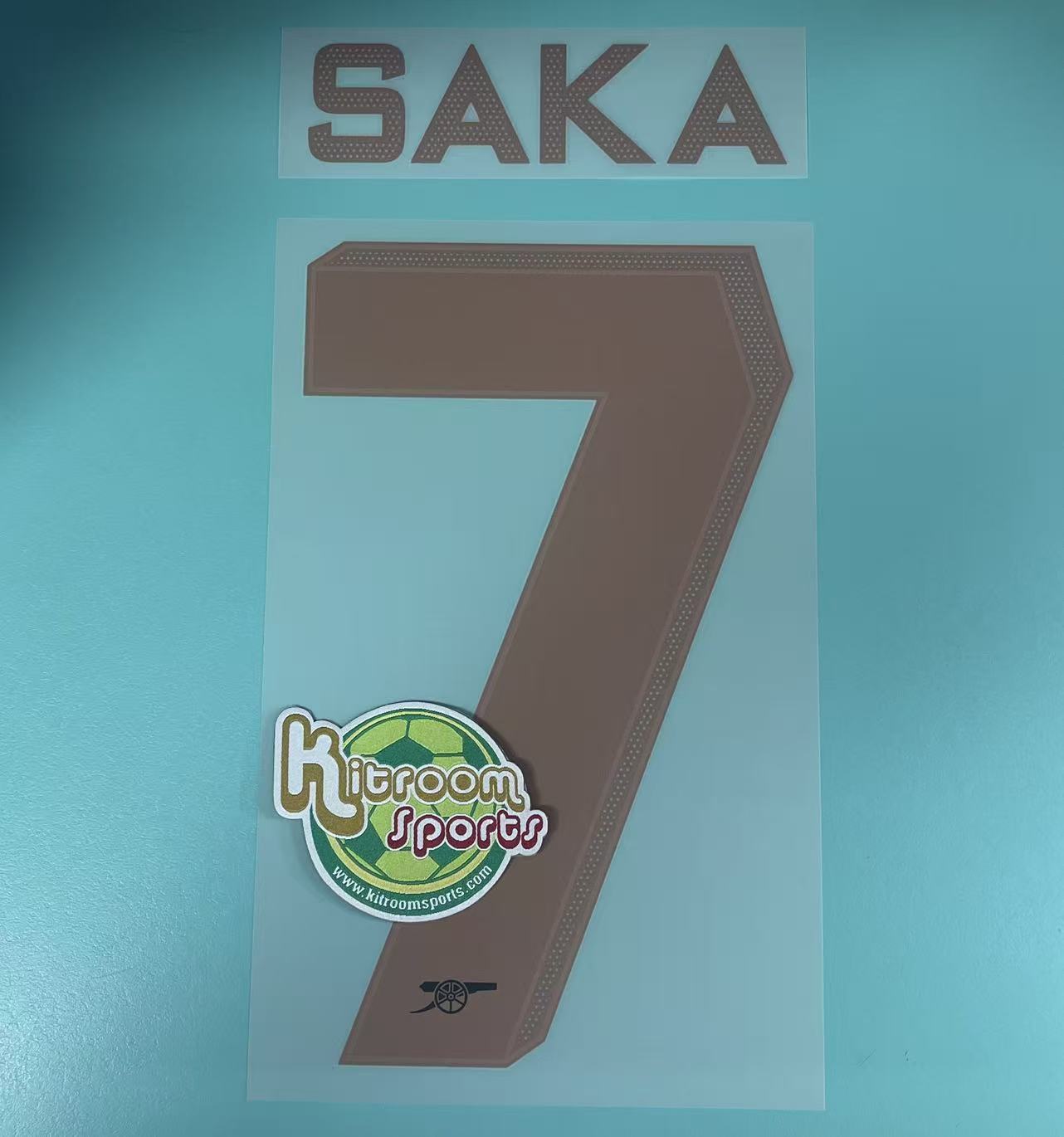 2022-23 Arsenal Away UCL Nameset #7 SAKA
