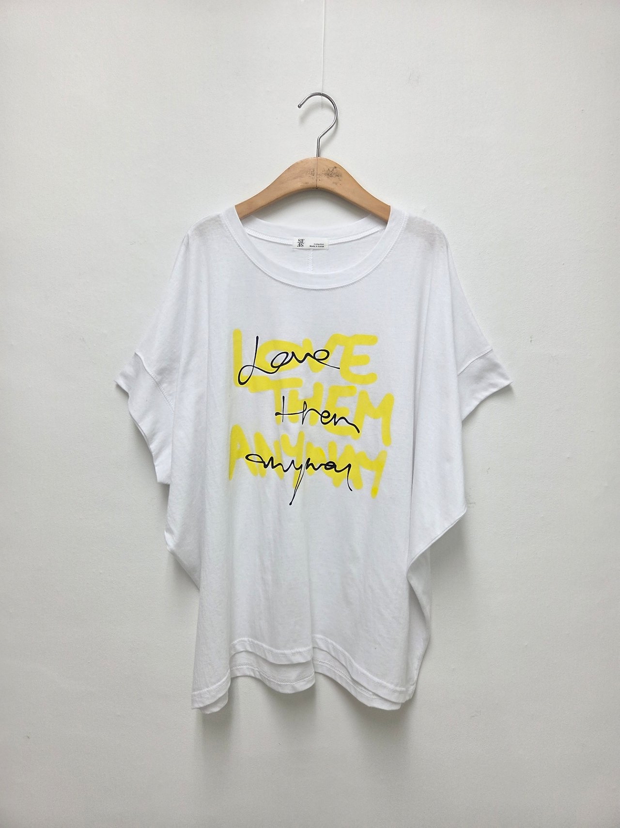 🇰🇷K5575 cotton彩色印字鬆身tee