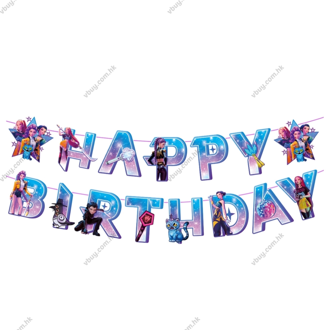 KPOP Demon Hunters獵魔女團生日氣球套裝 Rumi Mira Zoe 女團主題派對裝飾 數字氣球 生日佈置 ball1013 