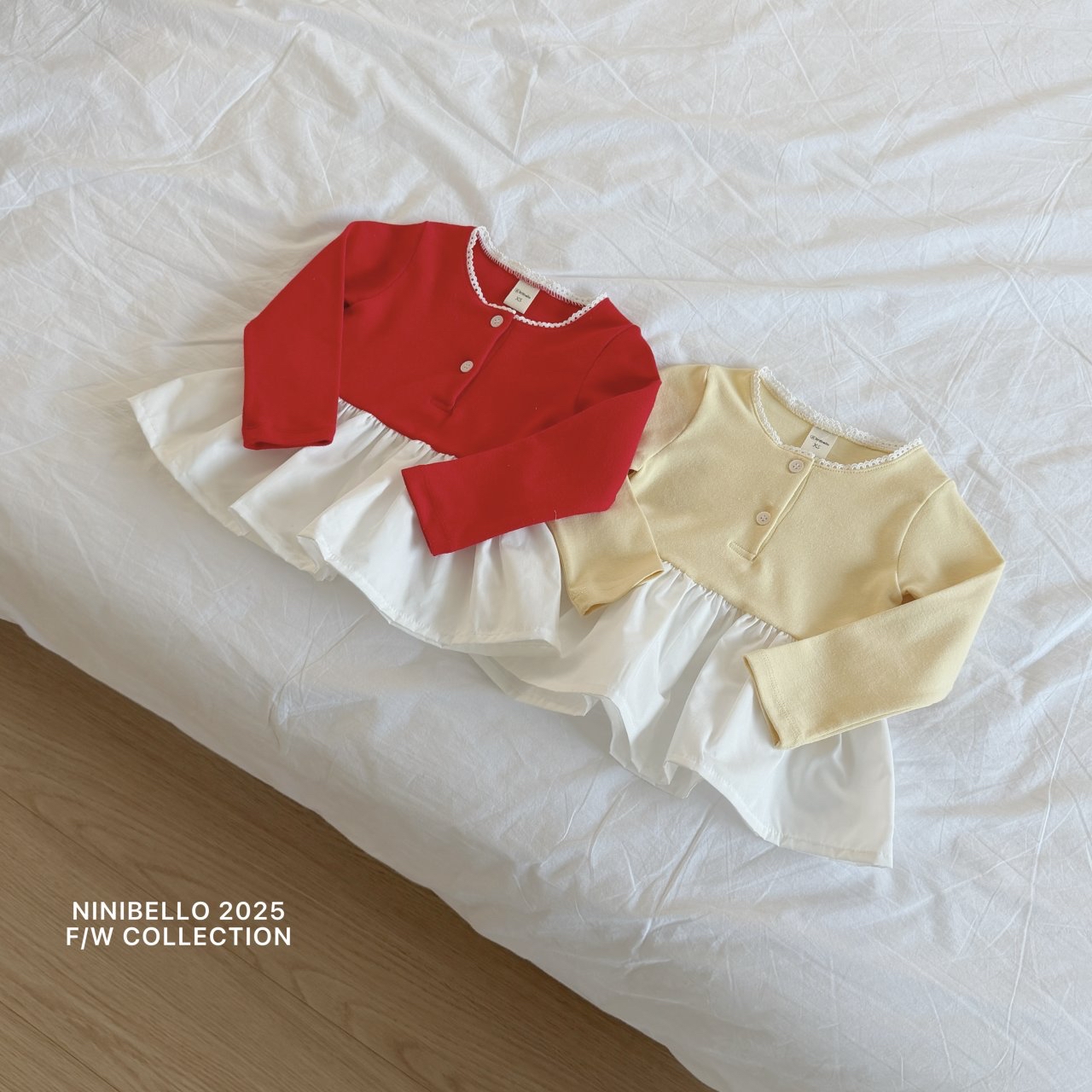 Ninibello | 春季薄Tee (Red/Yellow M100-110)