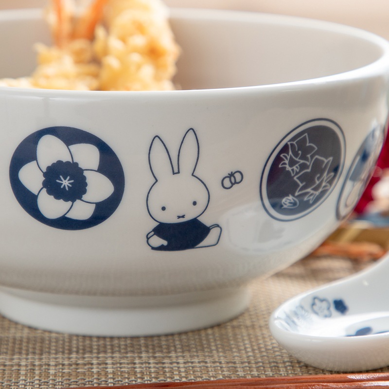 miffy MF限定 陶瓷 和風 烏冬碗 連匙羹