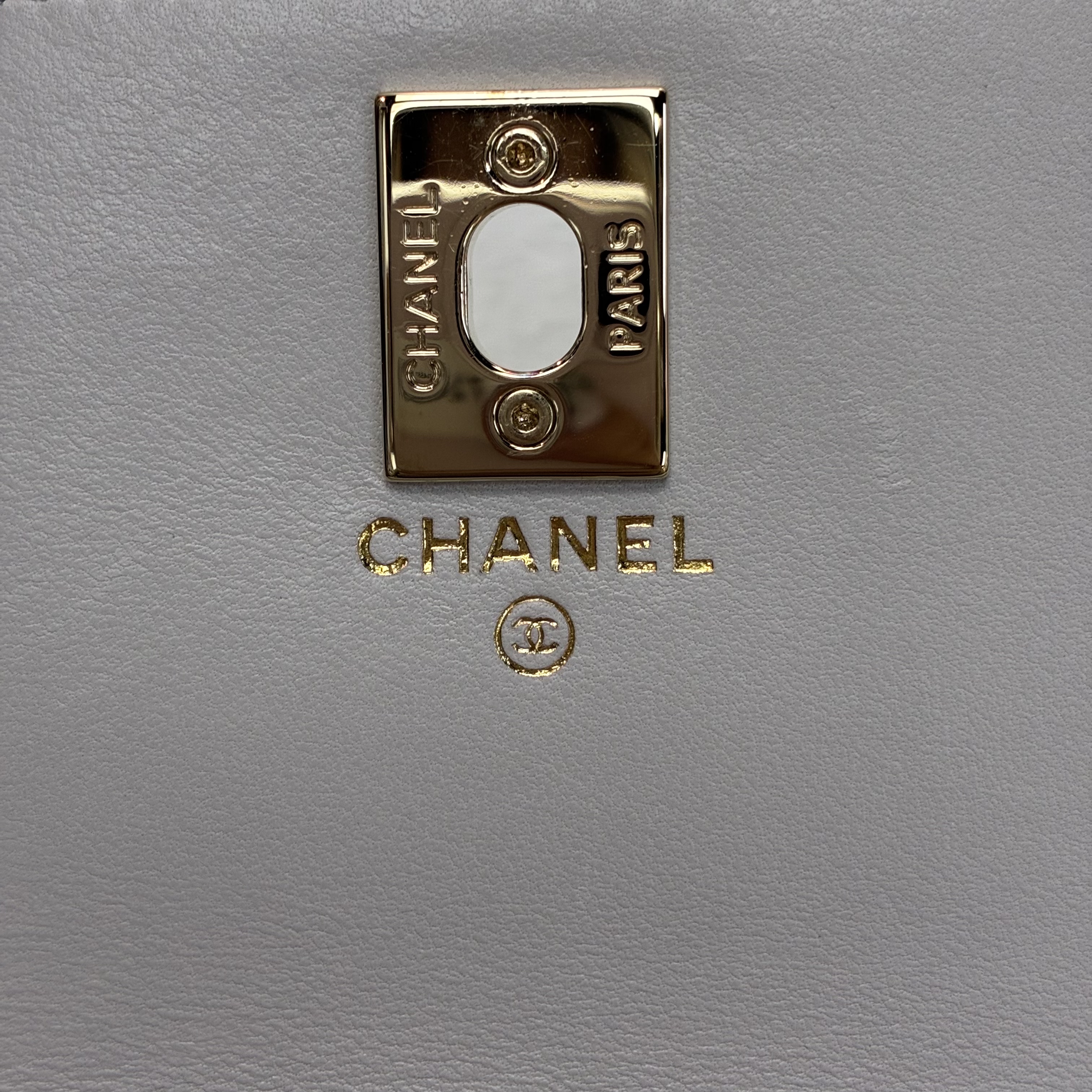 full set Chanel trendy cc 手柄woc 淺灰色羊皮 溫柔風🤍