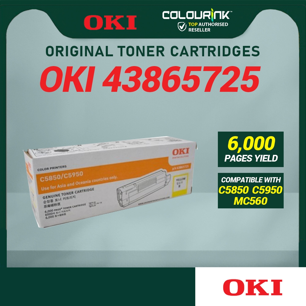 💢CLEAR STOCK 💢OKI Original Toner 43865725 43865726 43865727 43865728 Colour Toner Cartridge for C5850 C5950 MC560