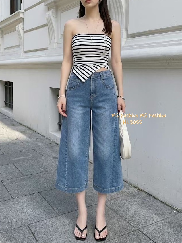 HL3055 韓國🌼Howluk8分拼接闊筒牛