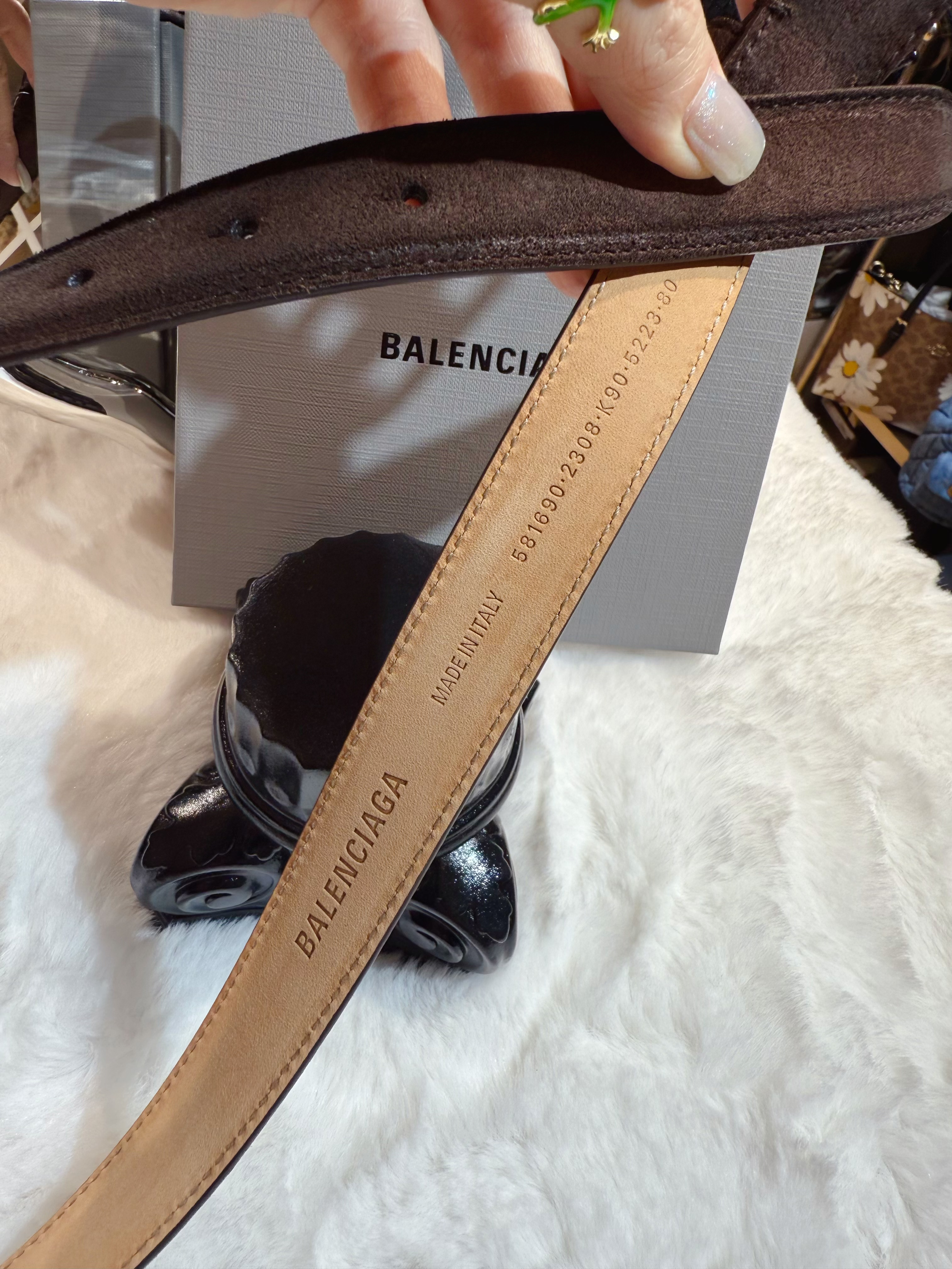Balenciaga belt 80/brown