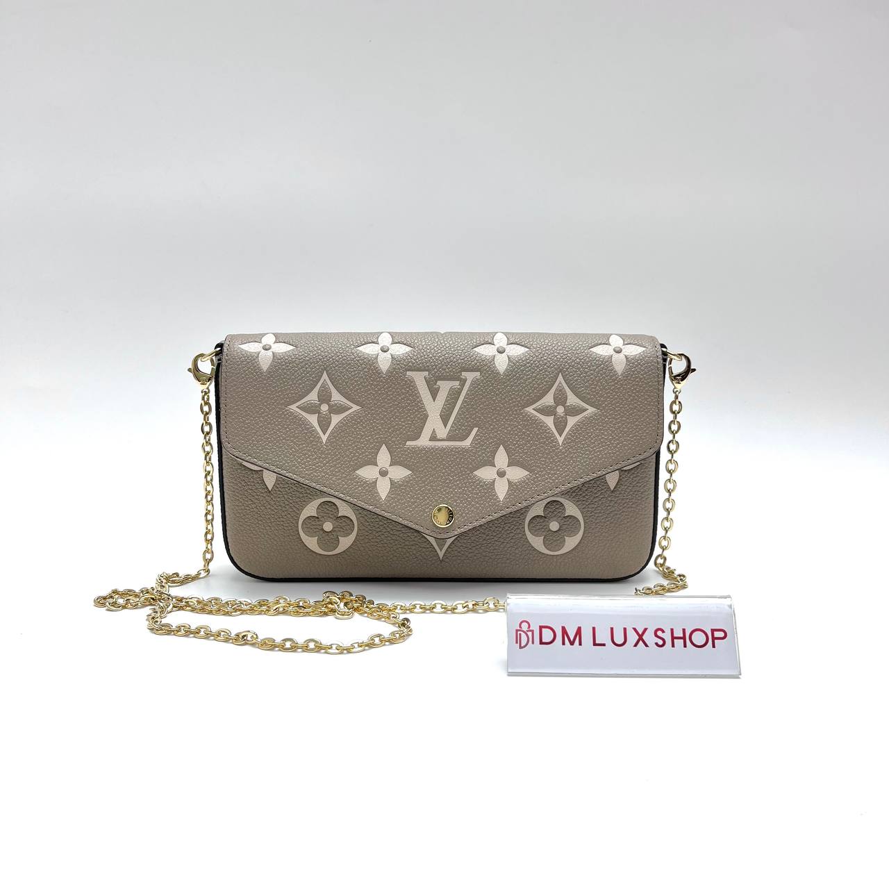 LV Bicolour Grey Empreinte Pochette Felicie