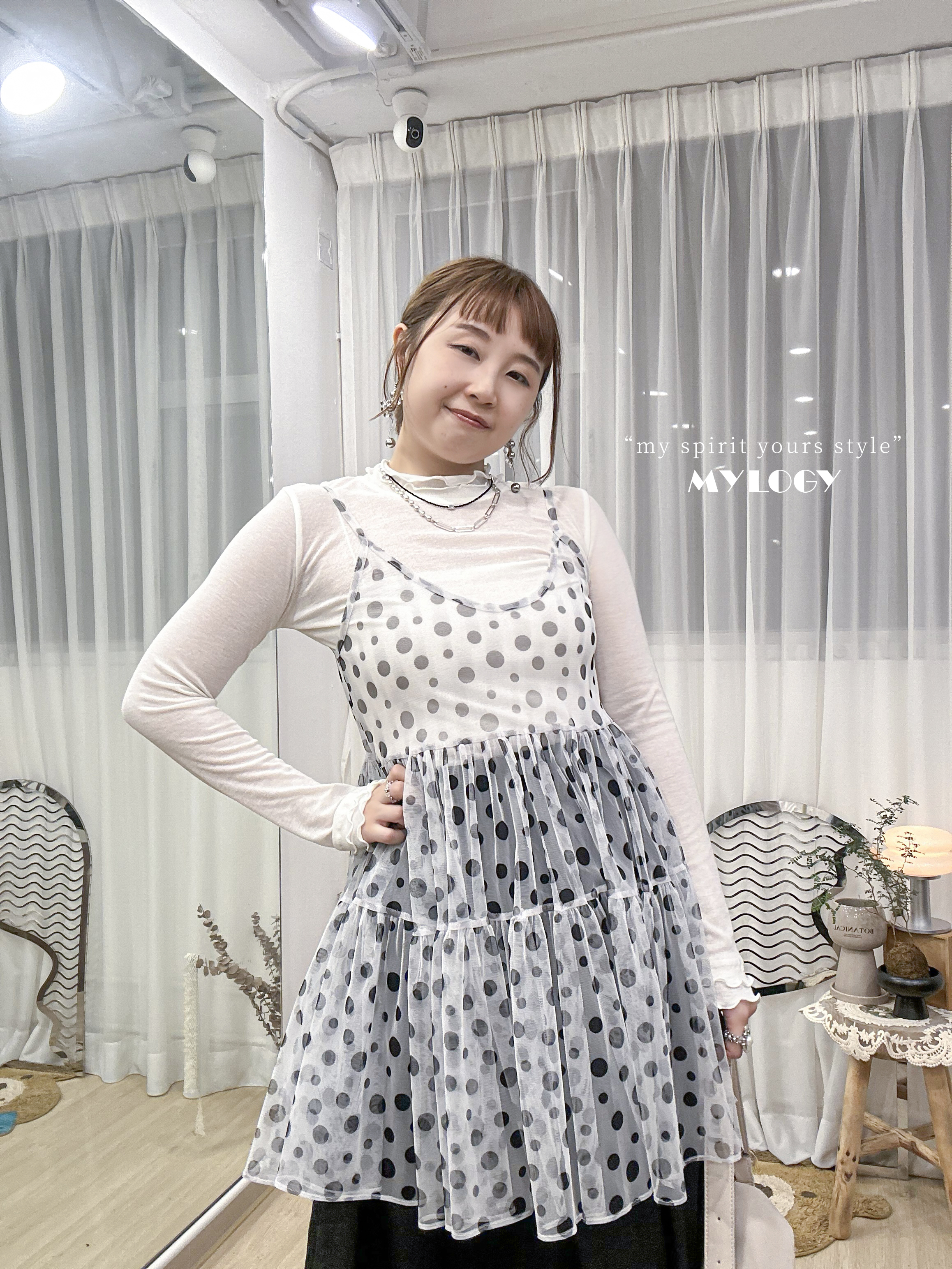 Sun Shine 活力感～波點外搭連身裙 BY0002