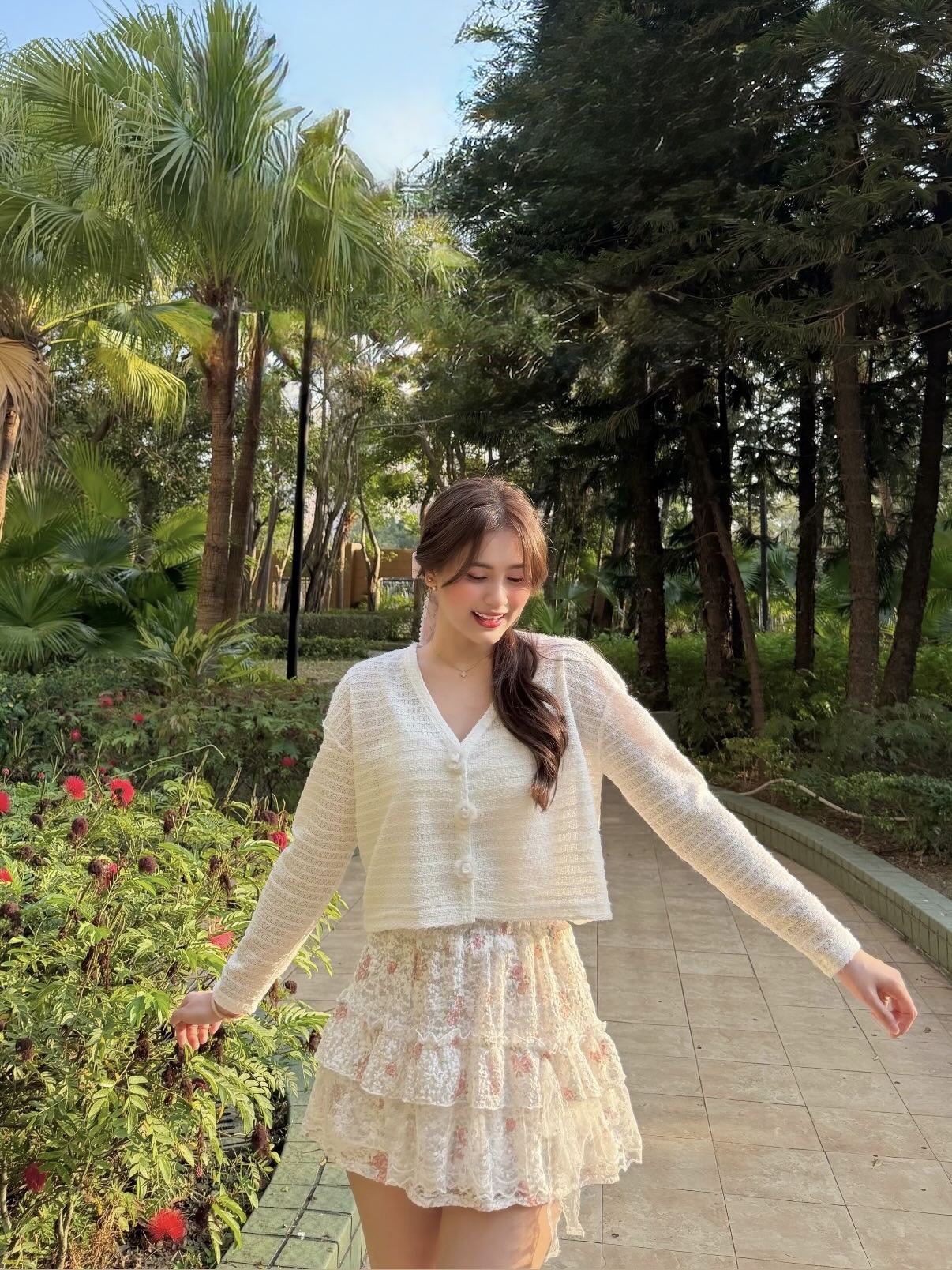 #HANNA-made# The Spring Floral Pin Cardigan