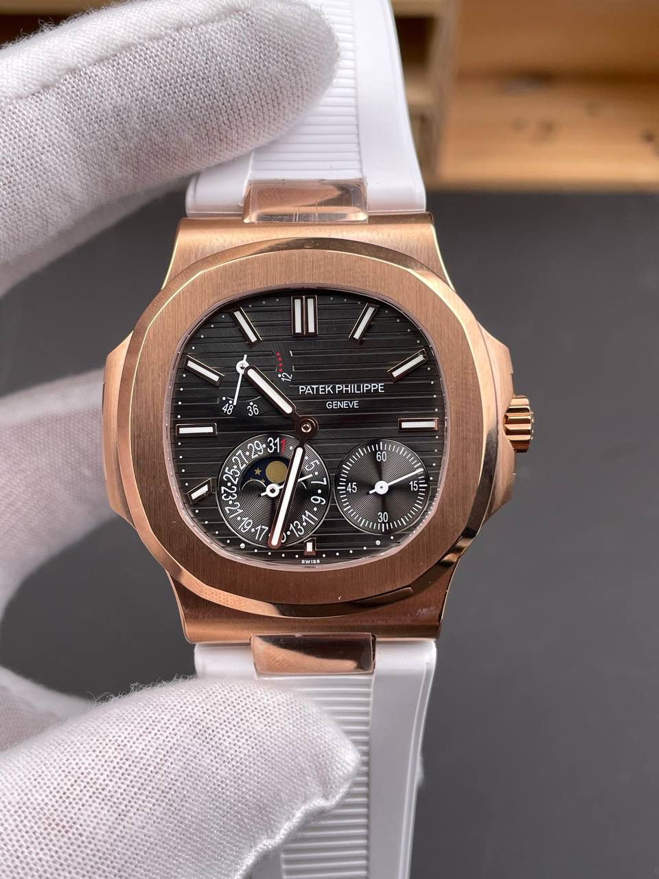 百达鹦鹉螺5712 玫金黑褐盘/40mm/240机/白胶带款🔥🔥