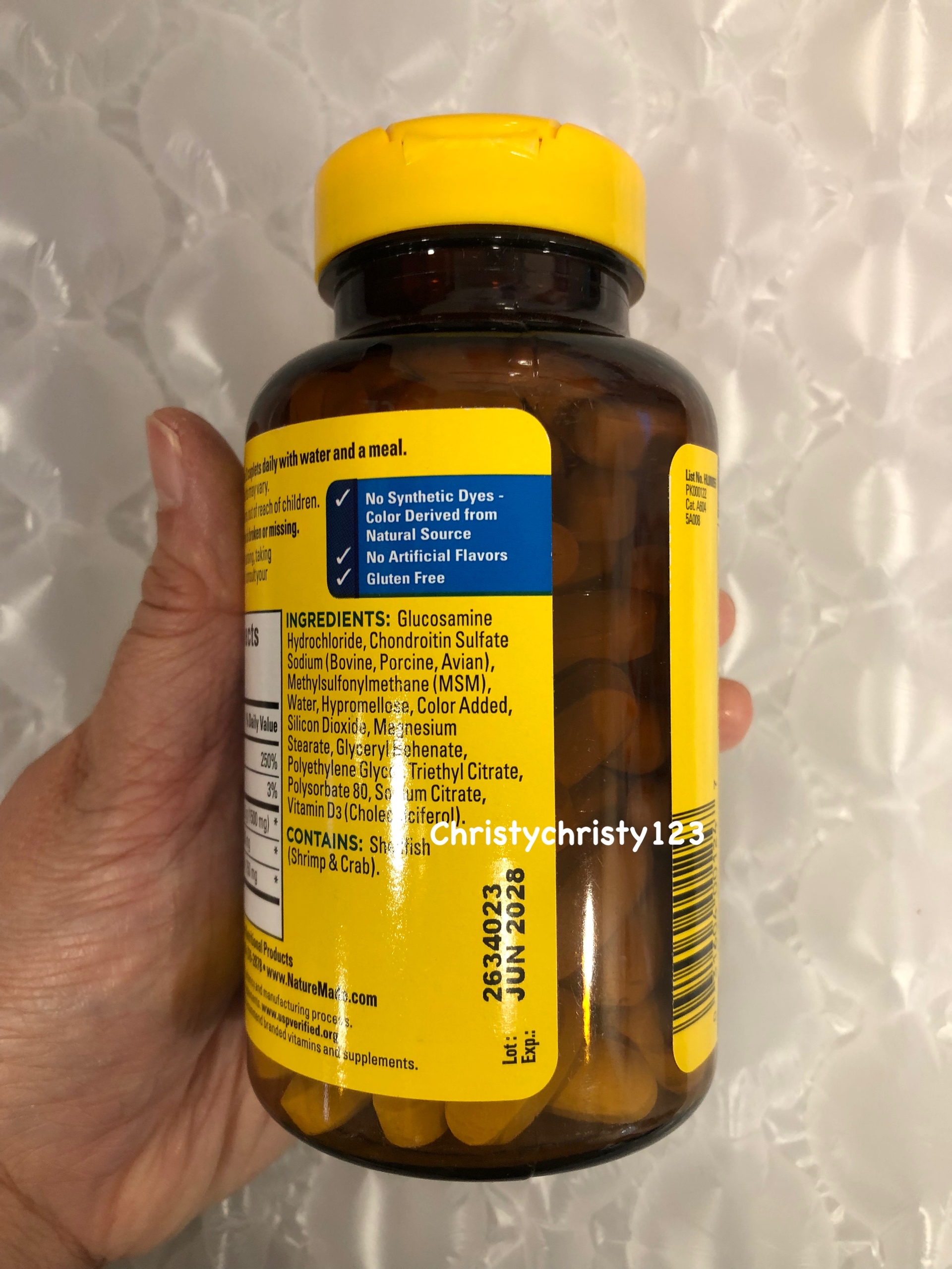 Nature Made 葡萄糖胺+軟骨素+MSM 120粒 (Nature Made Glucosamine Chondroitin Complex with MSM) 